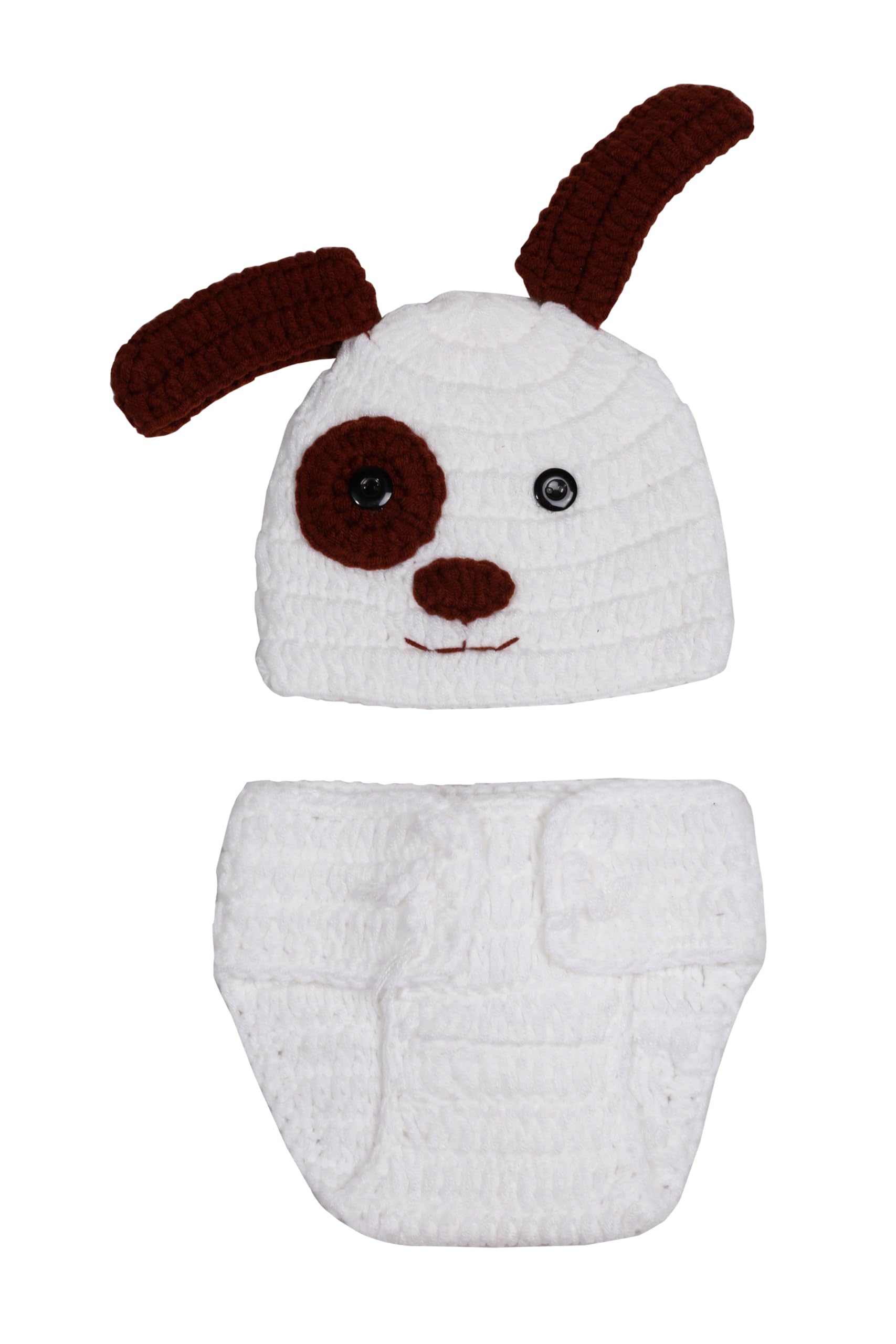 Matissa Newborn Baby Girl/Boy Crochet Knit Costume Photography Prop Hats Outfits (Puppy)