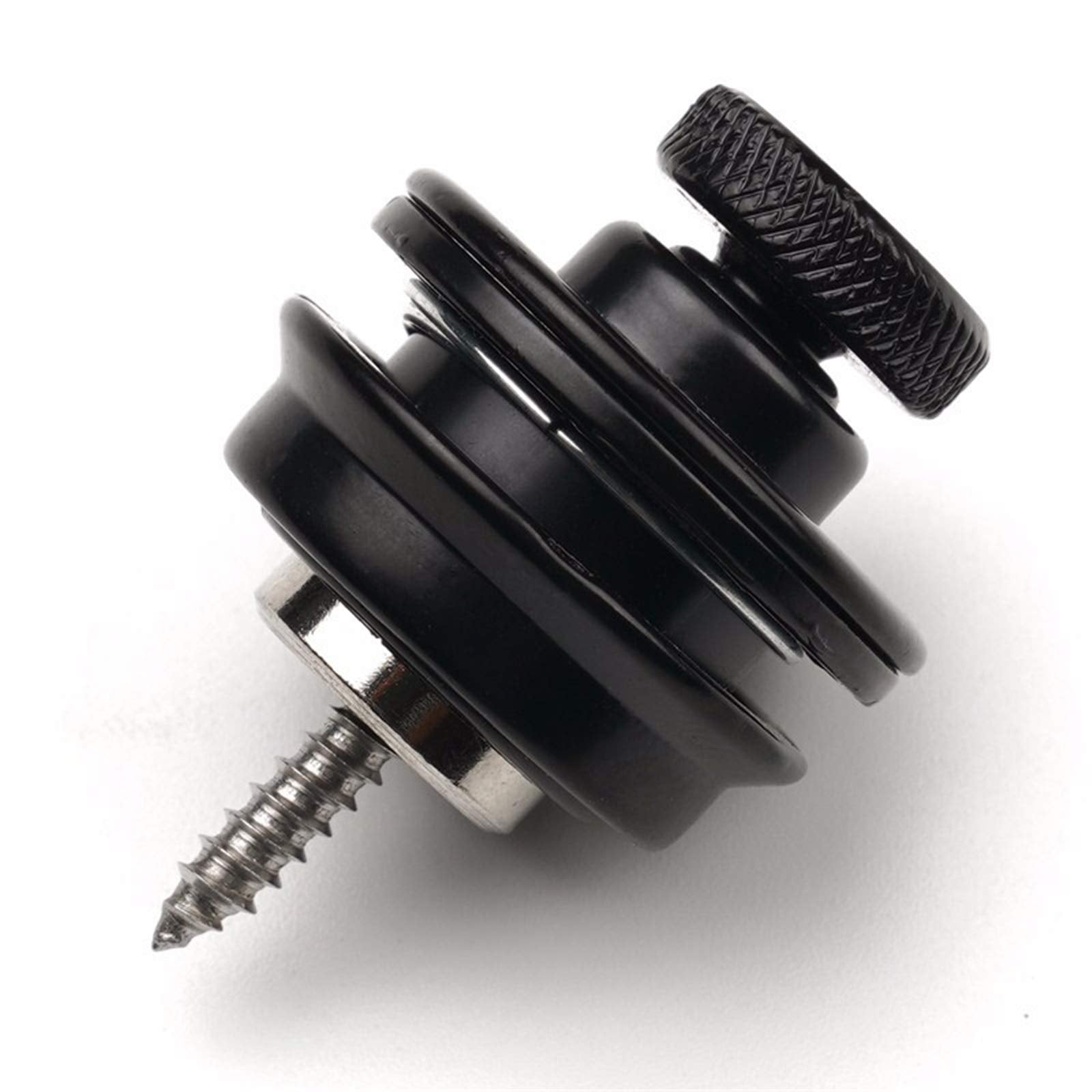 Miwayer Guitar Strap Locks Round Head Heavy Duty Metal Security Straplock, 4 Strap Button & 4 Rubber Block For Electric Acoustic