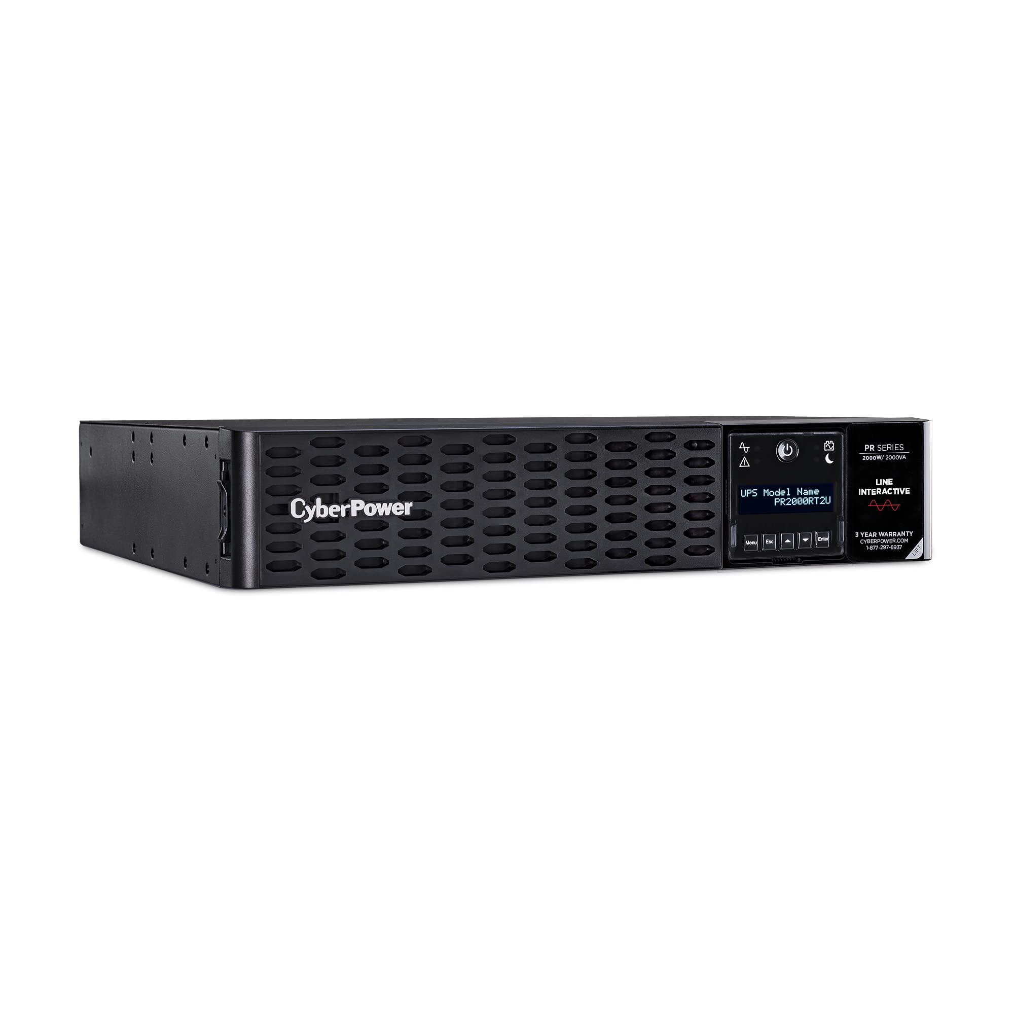 Cyberpower Pr2000Rt2Un Smart App Sinewave Ups System, 2000Va/2000W, 8 Outlets, 2U Rack/Tower, Rmcard205 Pre-Installed