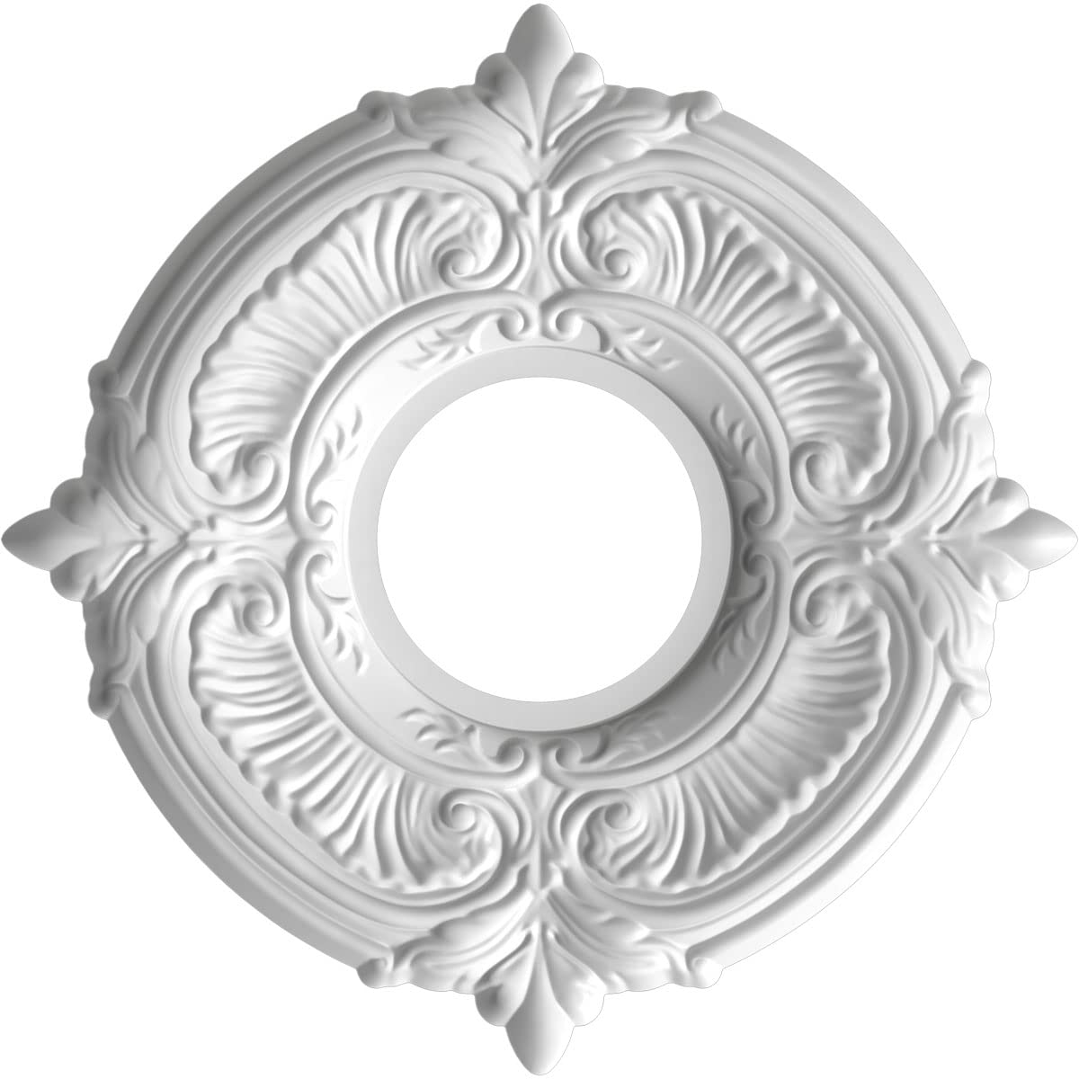 Ekena Millwork 10Od X 3 1/2Id X 3/4P Attica Thermoformed Pvc Ceiling Medallion (Fits Canopies Up To 4 1/8), Aged Dark Steel