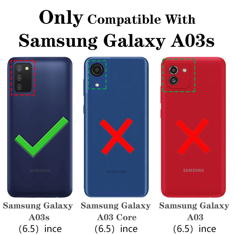 Yiakeng Samsung A03S Case, Galaxy A03S Case With Hd Screen Protector, Military Grade Protective Cases With Ring For Samsung Gala