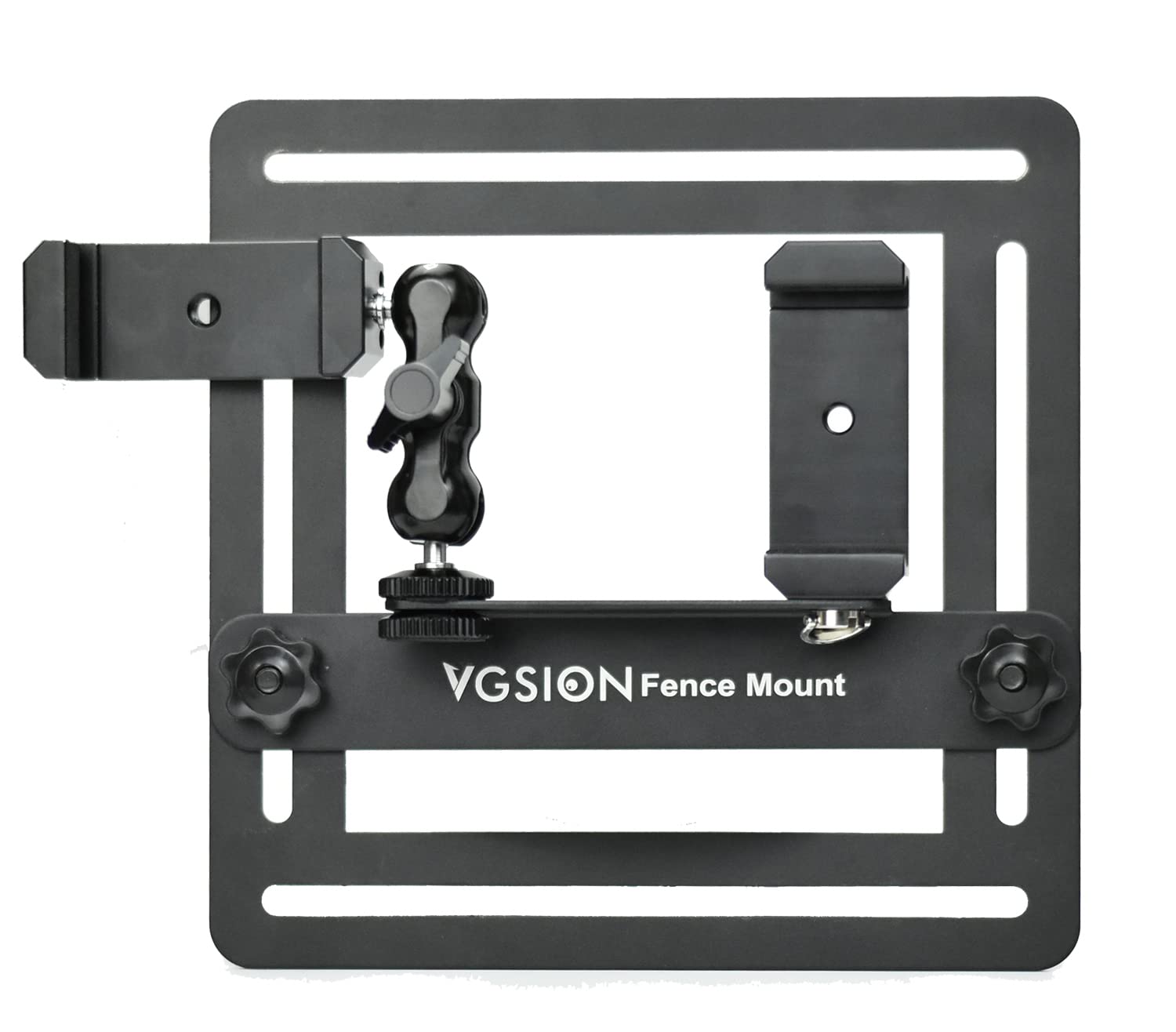 Vgsion Cell Phone Fence Mount For Iphone Baseball Camera Fence Mount For Gopro Hero 12/11/10 Angle Adjustable Support Power Bank