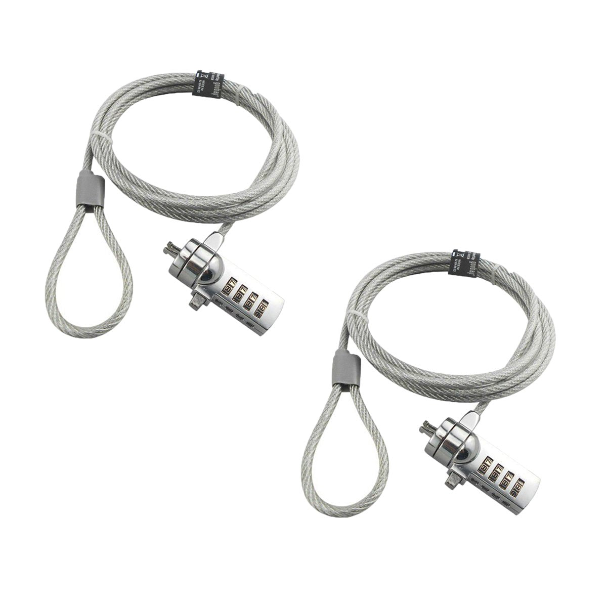 Aomgd 2 Pcs 6 Foot Laptop Lock Notebook Combination Lock Security Cable 4 Digit Password Protections And Theft Deterrent