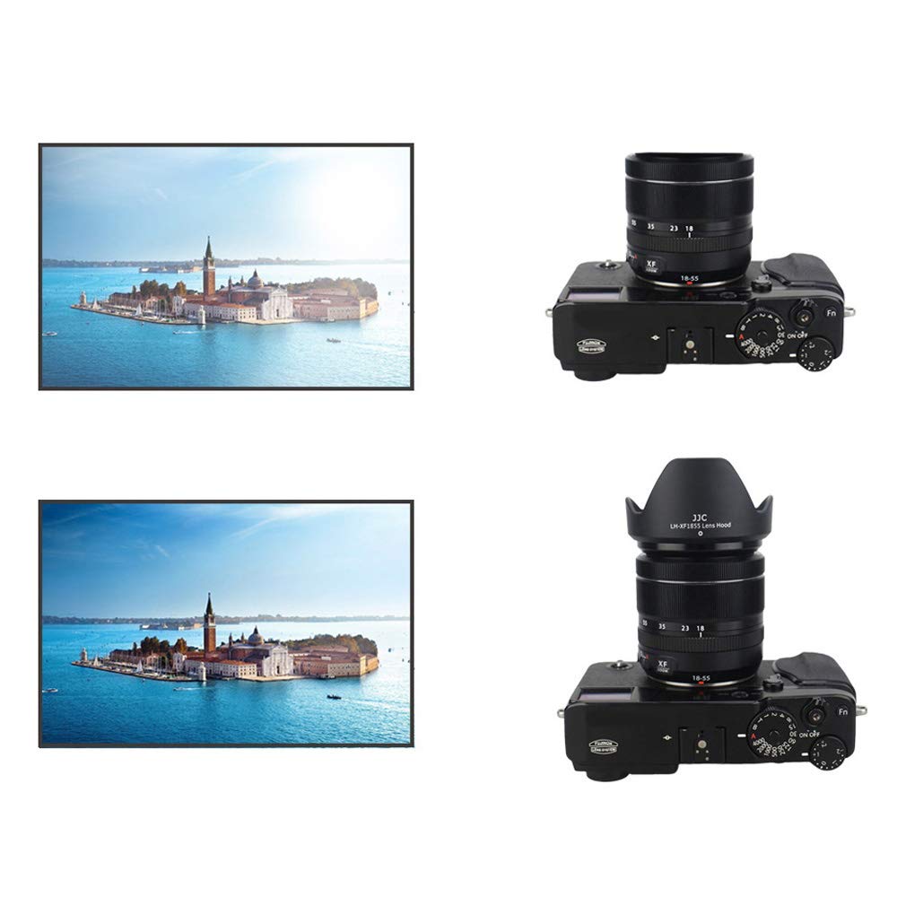 Jjc Bayonet Dedicated Lens Hood For Fuji Fujifilm Fujinon Xf 18 55Mm F2.8 4 R Lm Ois Lens And Fujinon Xf 14Mm F2.8 R Lens