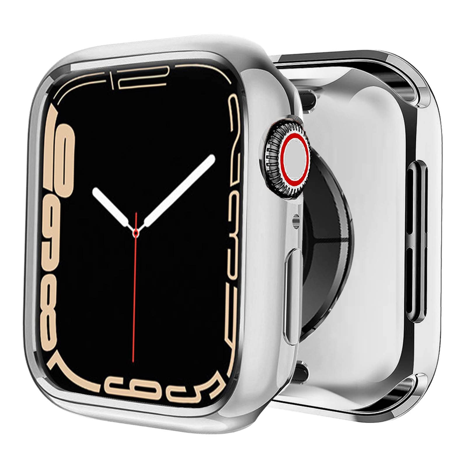 Botomall Compatible With Apple Watch Case 40Mm Series 6 5 4 Se Soft Flexible Tpu Thin Lightweight Protective Bumper For Iwatch [No Screen]   Shiny Silver