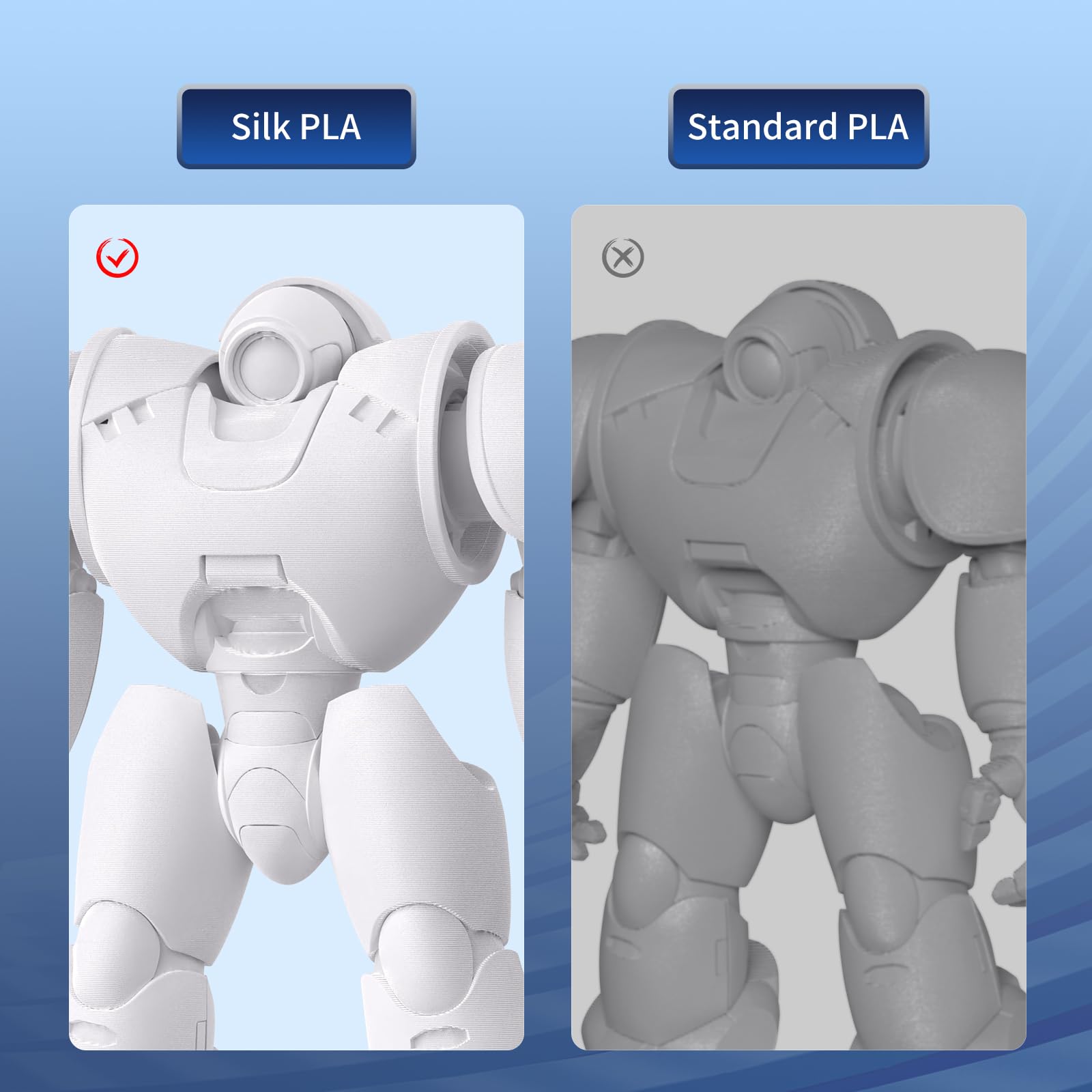Anycubic Silk Filament, Clog Free Shiny 3D Printing Pla Filament 1.75Mm Dimensional Accuracy +/  0.03Mm, 1Kg Spool (2.2 Lbs), Si