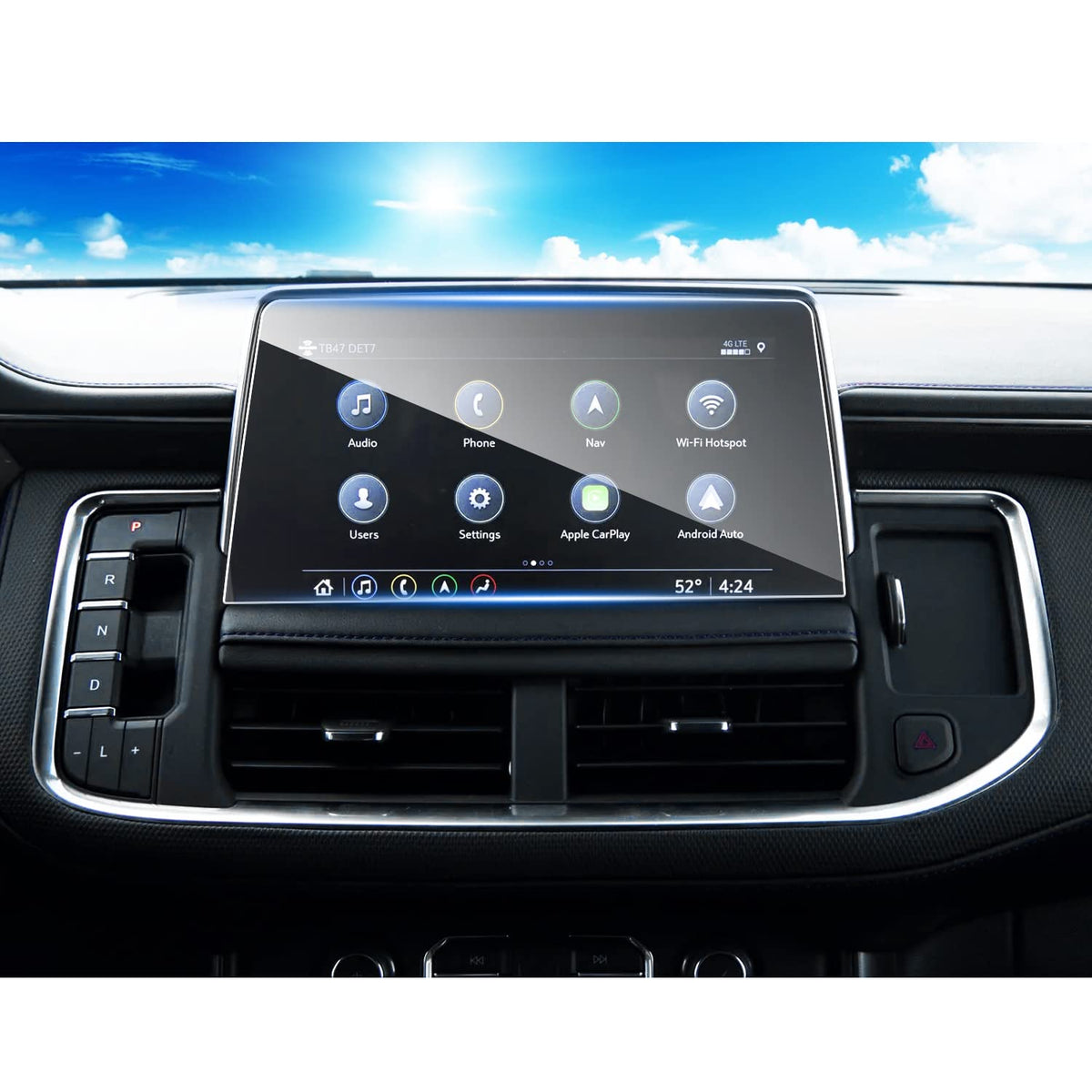 Shaohao 2024 Chevy Tahoe Suburban Screen Protector 10.2 In 2021-2023 2024 Chevy Tahoe Suburban (Lt/Rst/Z71/Premier/High Country) 10.2' Touch Screen Tempered Glass Tahoe Suburban 2023 2024 Accessories