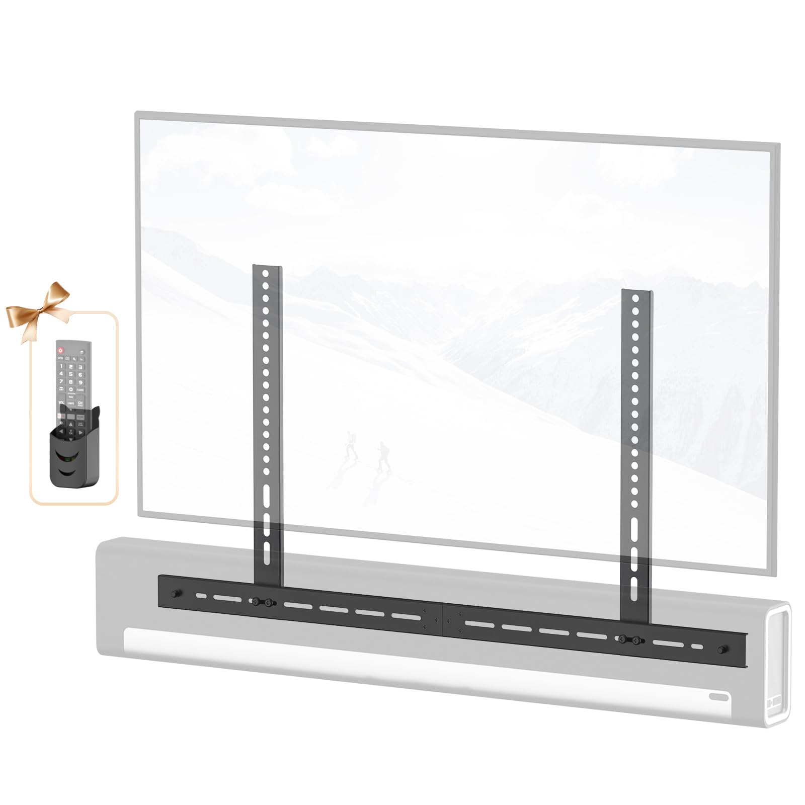 Yibracki Upgrade Height Adjustable Soundbar Tv Mount For Sonos Playbar Mount Under Or Above Tv With Hardware Kits Easy To Instal