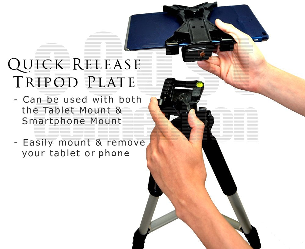 Acuvar 57 Inch Pro Series Tripod, Tablet Mount, Wireless Shutter Remote For Ipad, Ipad Air, Ipad Mini, Most Other Tablets