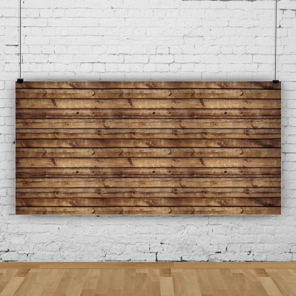 Lfeey 20X10Ft Wood Backdrops For Photography Grunge Wood Vintage Worn Wooden Board Background Seamless Backdrop Brown Wood Backg