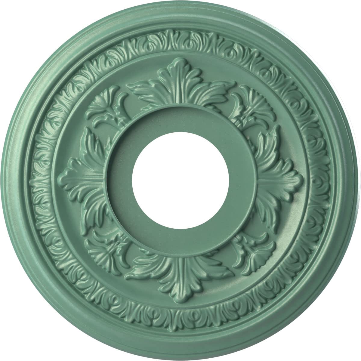Ekena Millwork CMP13BAFSM Baltimore Thermoformed PVC Ceiling Medallion (Fits Canopies up to 5 1/4), 13OD x 3 1/2ID x 3/4P, Unive