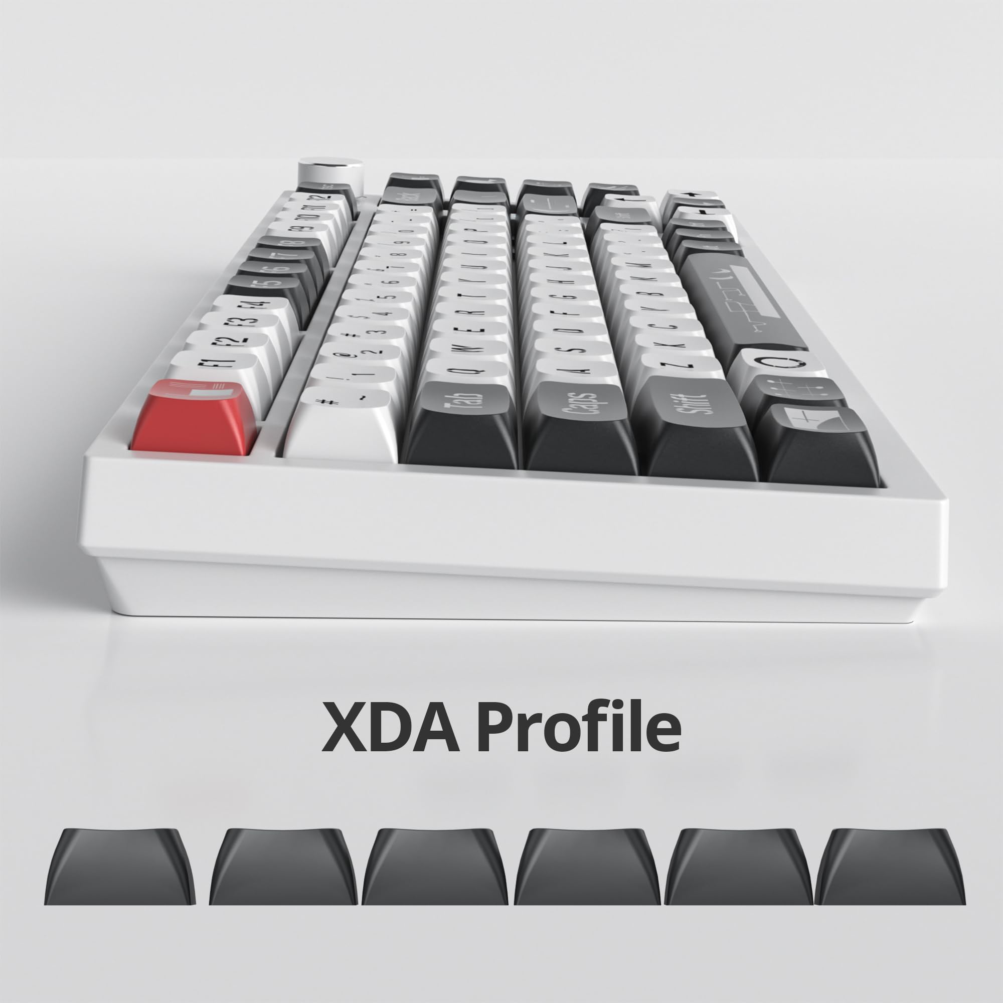 Ussixchare Pbt Keycaps Xda Profile Black White Keycaps Dye Sublimation Custom Keycaps Set For 61/64/68/84/87/100/104 Mx Switches