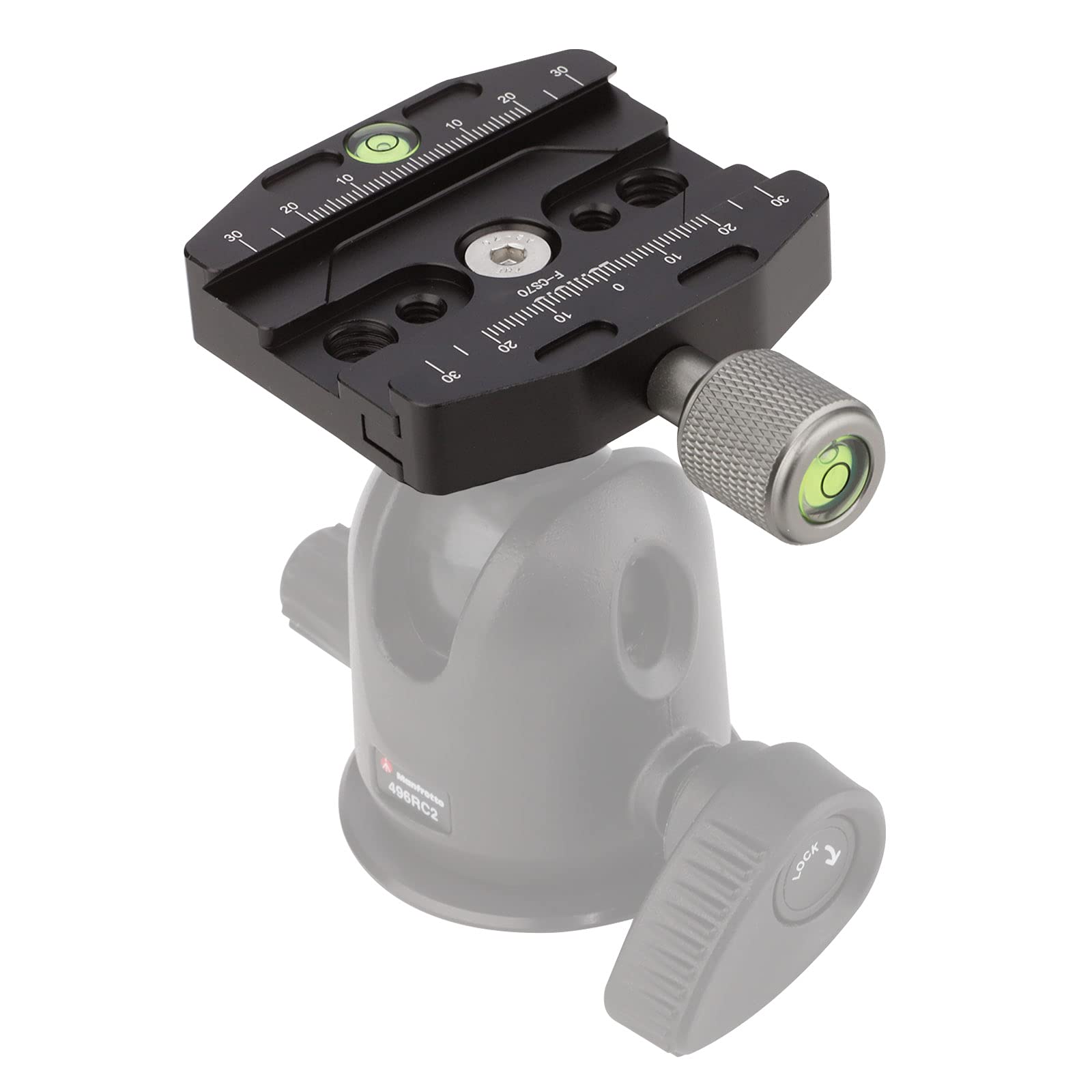 Replace Adapter With 70Mm Arca Swiss Compatible Quick Release Clamp For Manfrotto Rc2 Standard Tripod Ball Head Clamp Replacemen