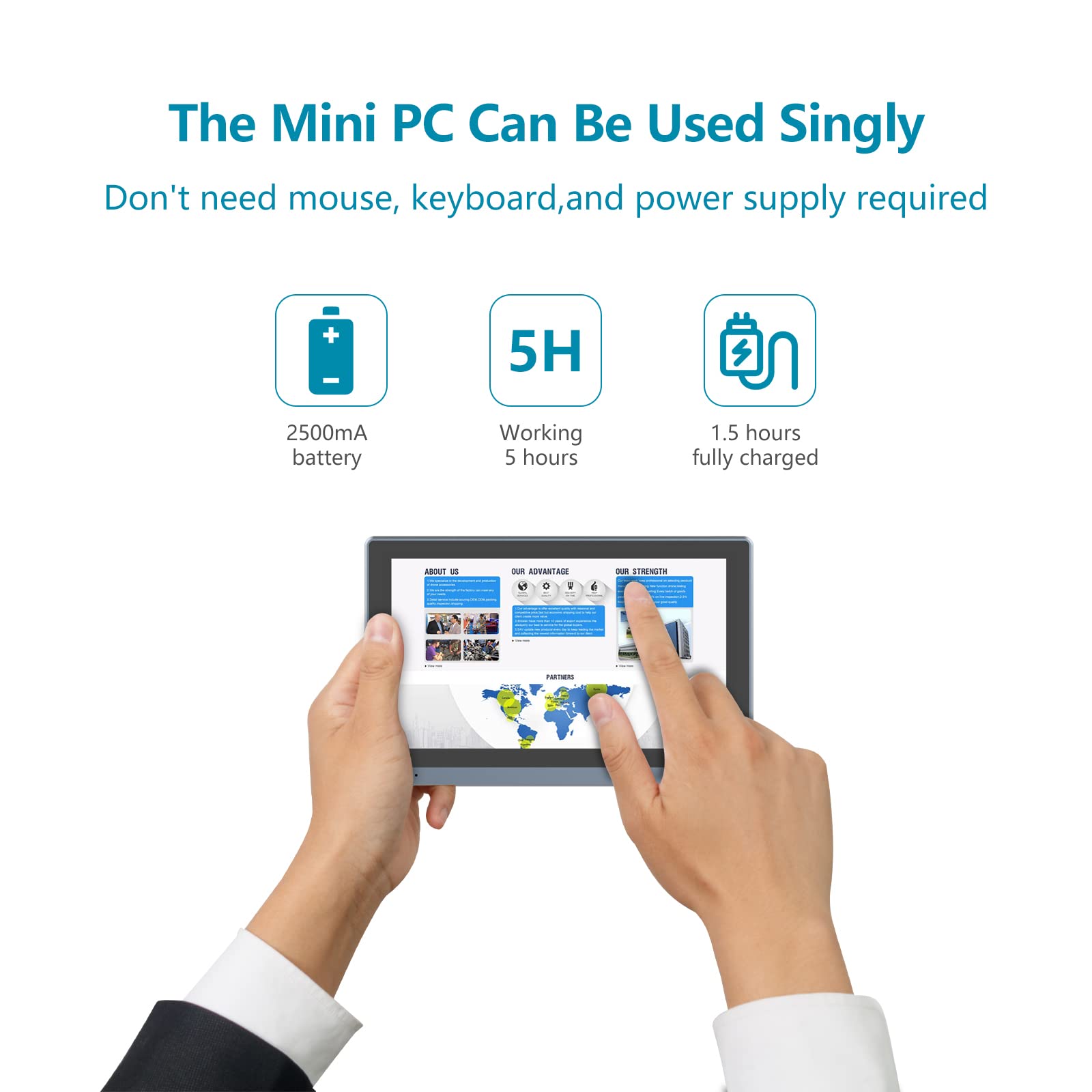 Higolepc Mini Pc Win 11 Pro, Celeron J4125 Mini Computer, 8Gb Ddr4 128Gb Emmc Mini Desktop Computer With Ips Screen, Wifi 5.0, B