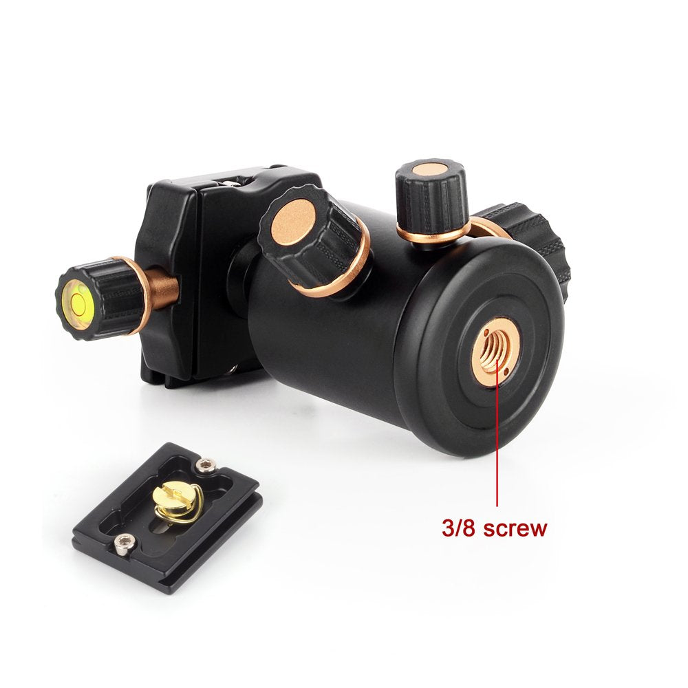 Pergear Th3 Pro Dslr Camera Tripod Ball Head, 8Kg/17.6Lbs Loading Capacity, 360 Degree Swivel, Metal Build Quality, Fine Tuning