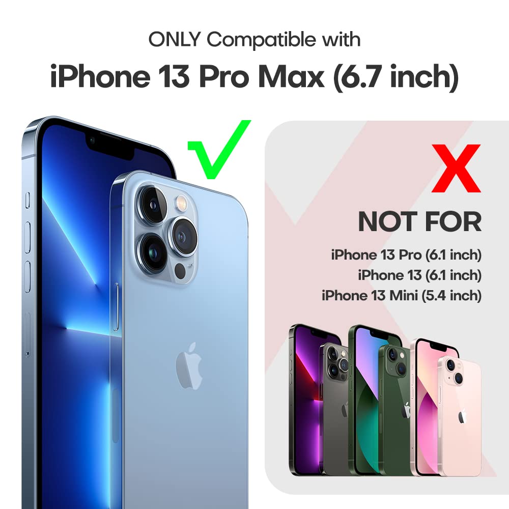 Tauri 5 In 1 For Iphone 13 Pro Max Case Blue, [Military Grade Drop Protection] Slim Shockproof Phone Lanyard Case 6.7 Inch