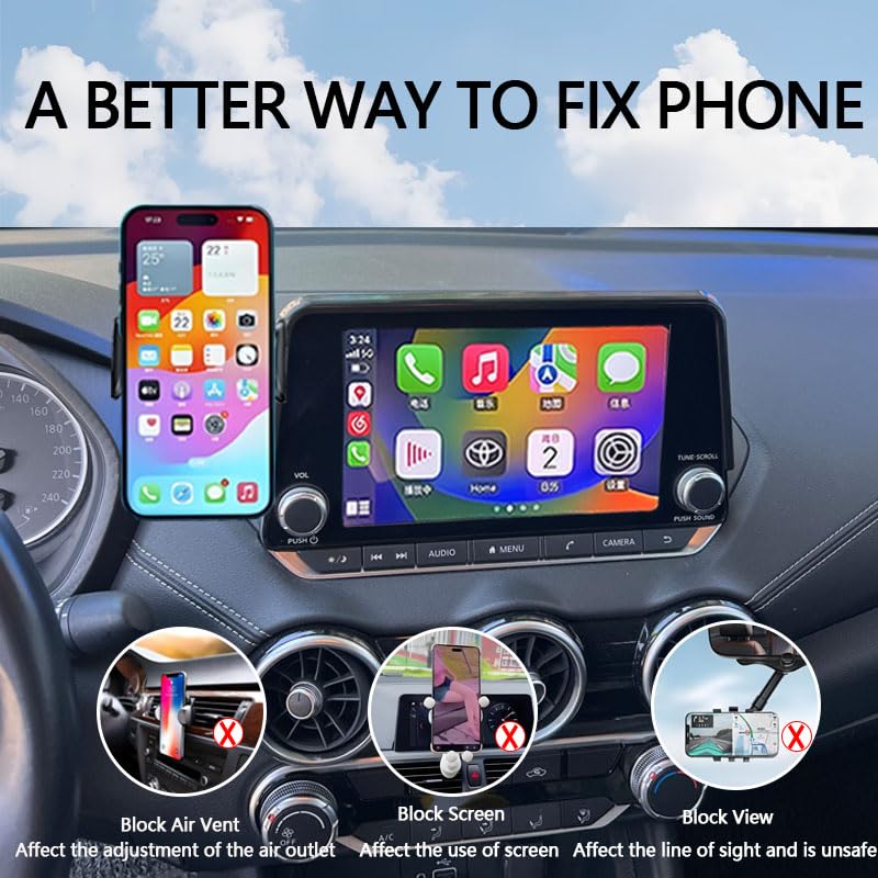 Juborre Car Phone Holder For 2021-2025 Rogue/2020-2025 Sentra/2019-2025 Altimaaccessories,Phone Mount For Rogue Sentra Altima Wi