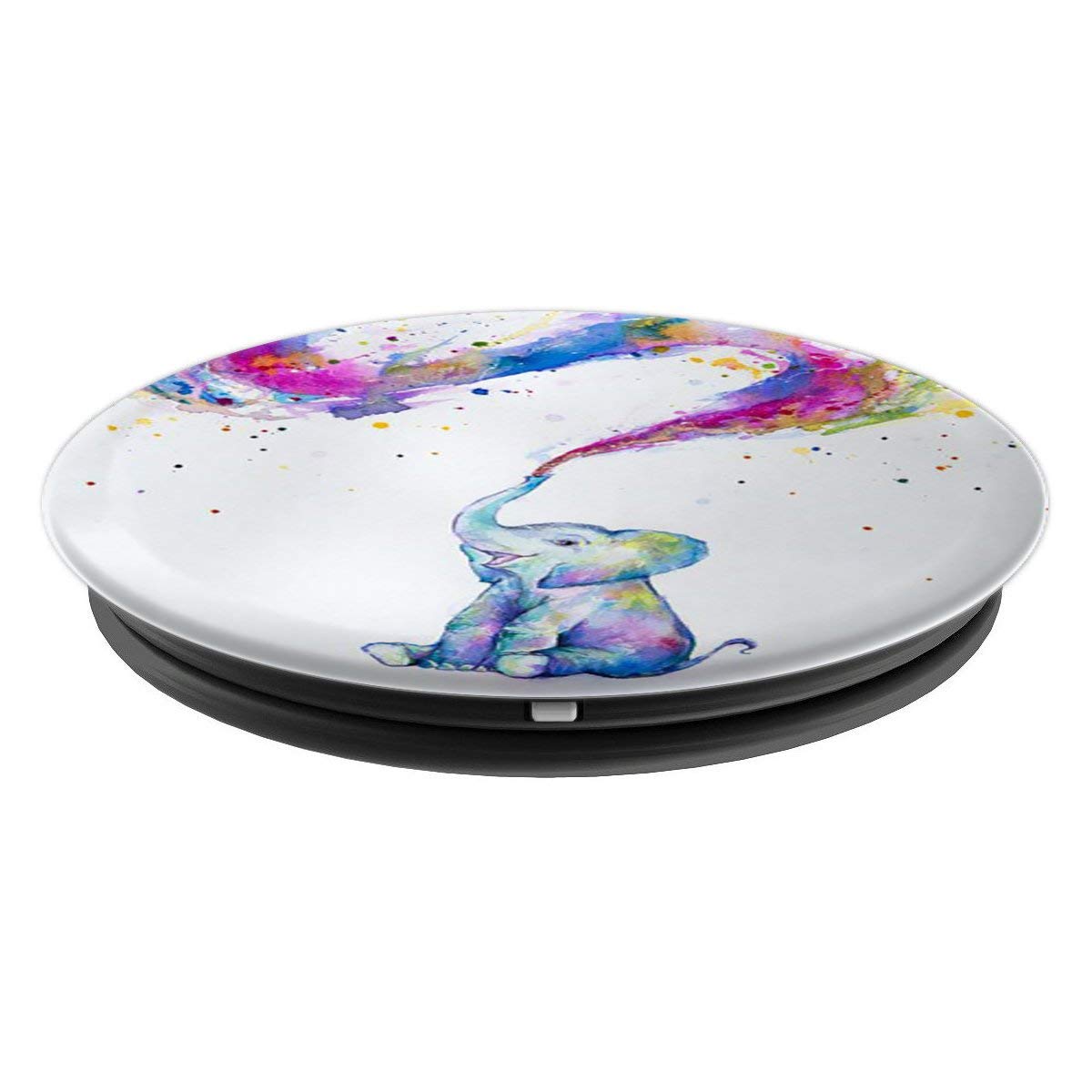 Cute Baby Elephant Watercolor Rainbow Drawing Phone Grip Popsockets Popgrip: Swappable Grip For Phones & Tablets