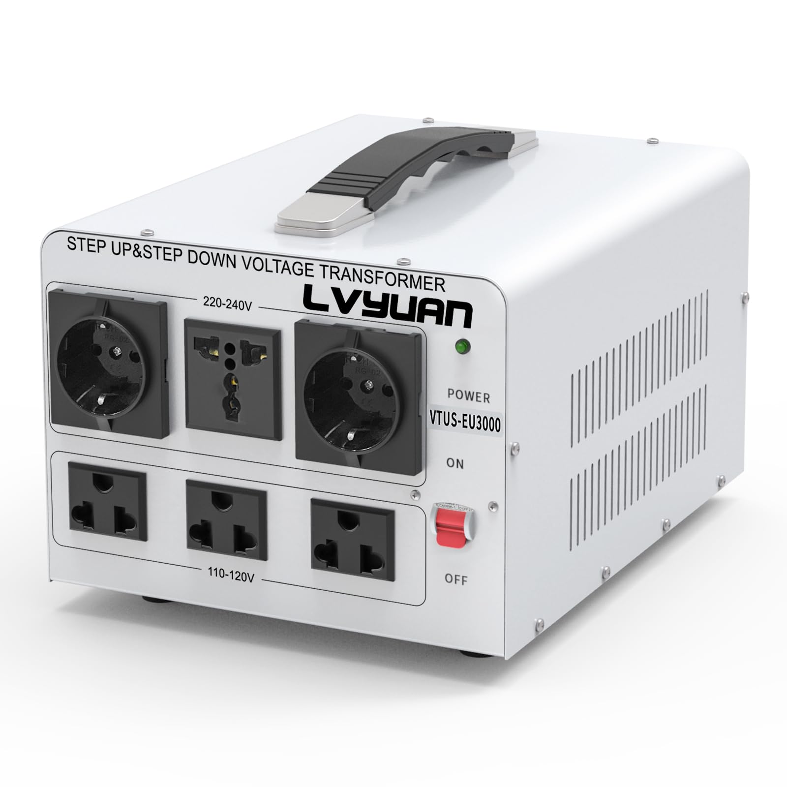 Lvyuan 3000W Voltage Transformer Power Converter Step Up 110V To 220V, Step Down 220V To 110V, 110/120 Volt   220/240 Volt