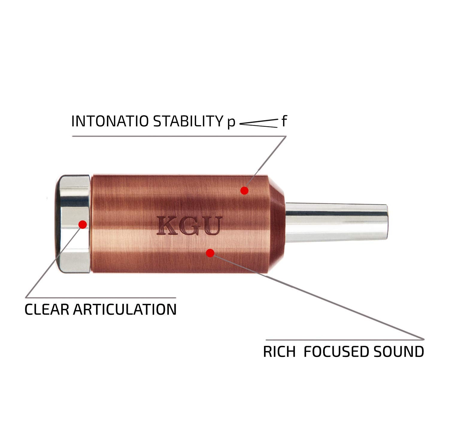 Trumpet Mouthpiece Booster Kgubrass. Custom Made Heavy Trumpet Booster Kgu (Antique Bronze Lacquer)