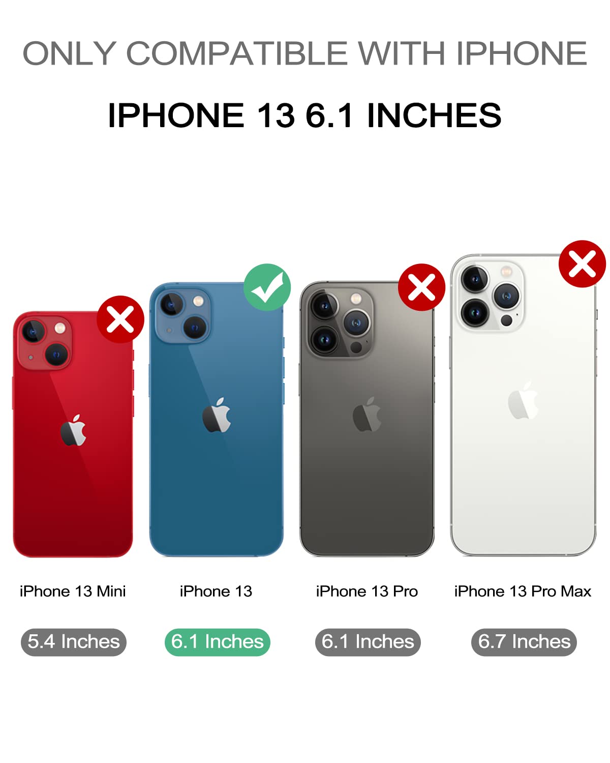 Dexnor For Iphone 14 Case For Iphone 13 Case 6.1 Inch, [Built In Screen Protector And Kickstand] Heavy Duty Military Grade Prote