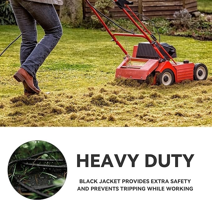 Yojoe Indoor Outdoor Extension Cord With Lighted End, 3 Prong 15A Weatherproof Power Extension Cord, 14 Gauge Heavy Duty 6 Ft Bl