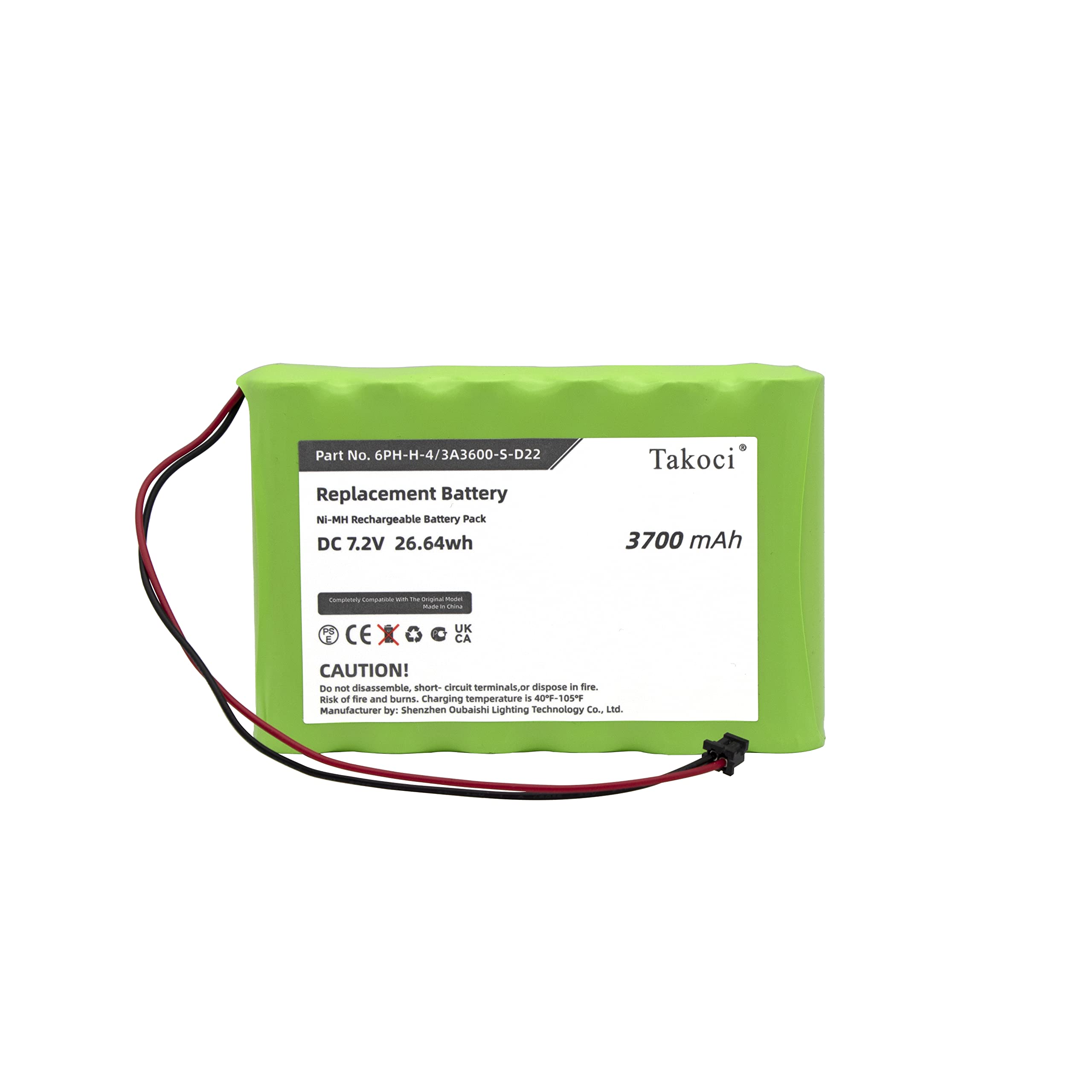 Takoci Replacement Battery For Adt Impassa Wireless Alarm Systems 3700Mah Ni Mh