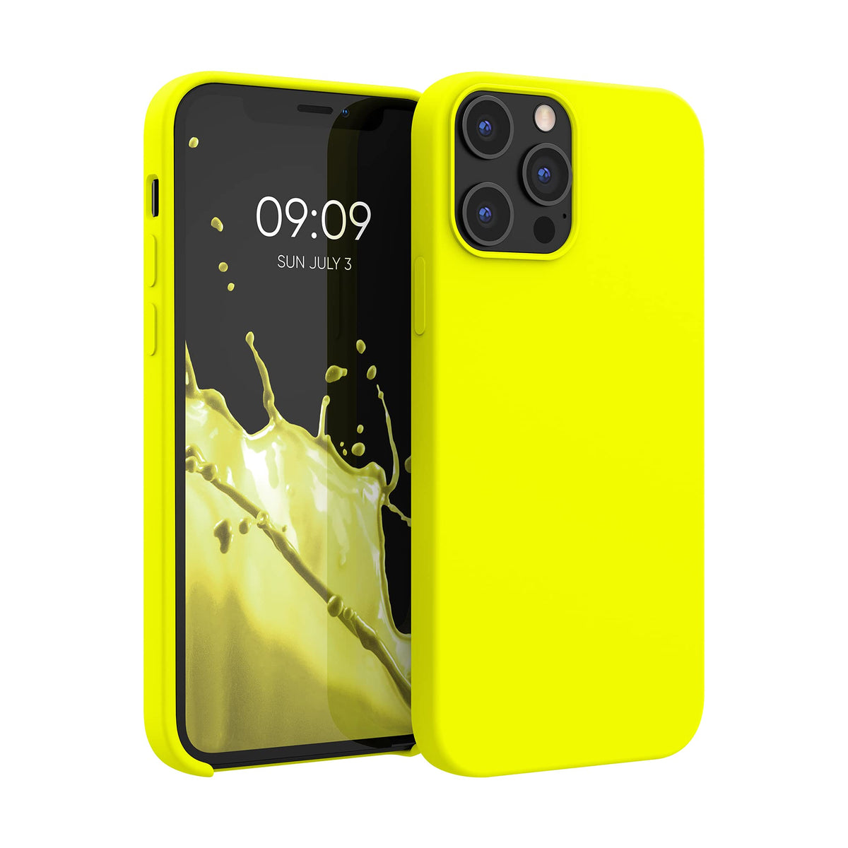 Kwmobile Case Compatible With Apple Iphone 12 Pro Max Case   Tpu Silicone Phone Cover With Soft Finish   Lemon Yellow