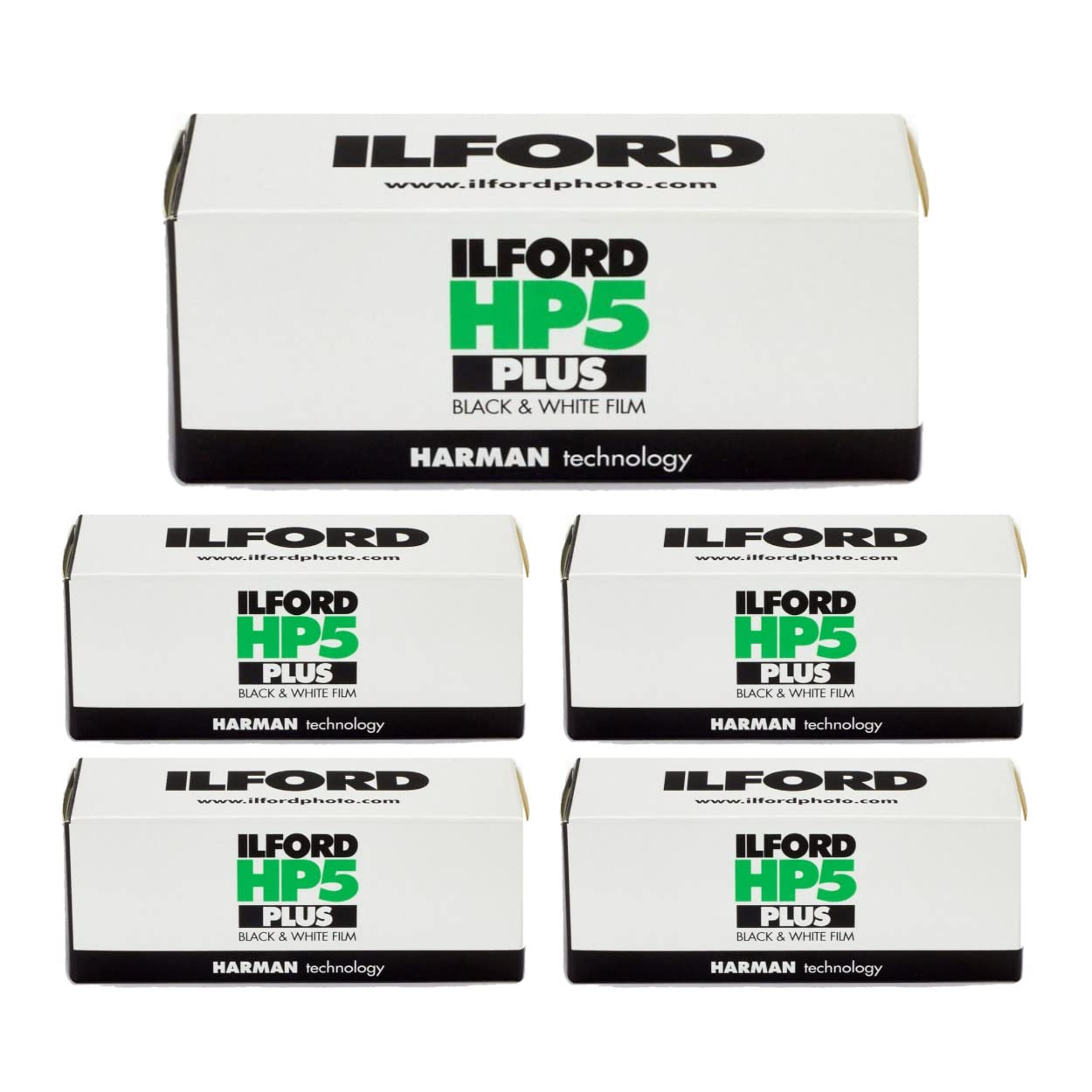 5 Rolls Ilford Hp5 400 120 Film