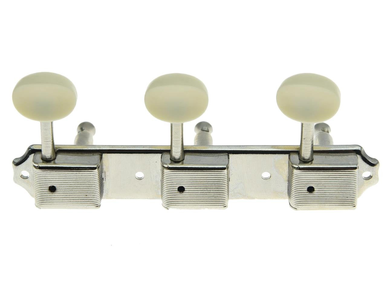 Dopro Nickel W/Aged White 3 Per Side 3X3 On A Plate Vintage Guitar Tuning Keys For Epi Lp Jr