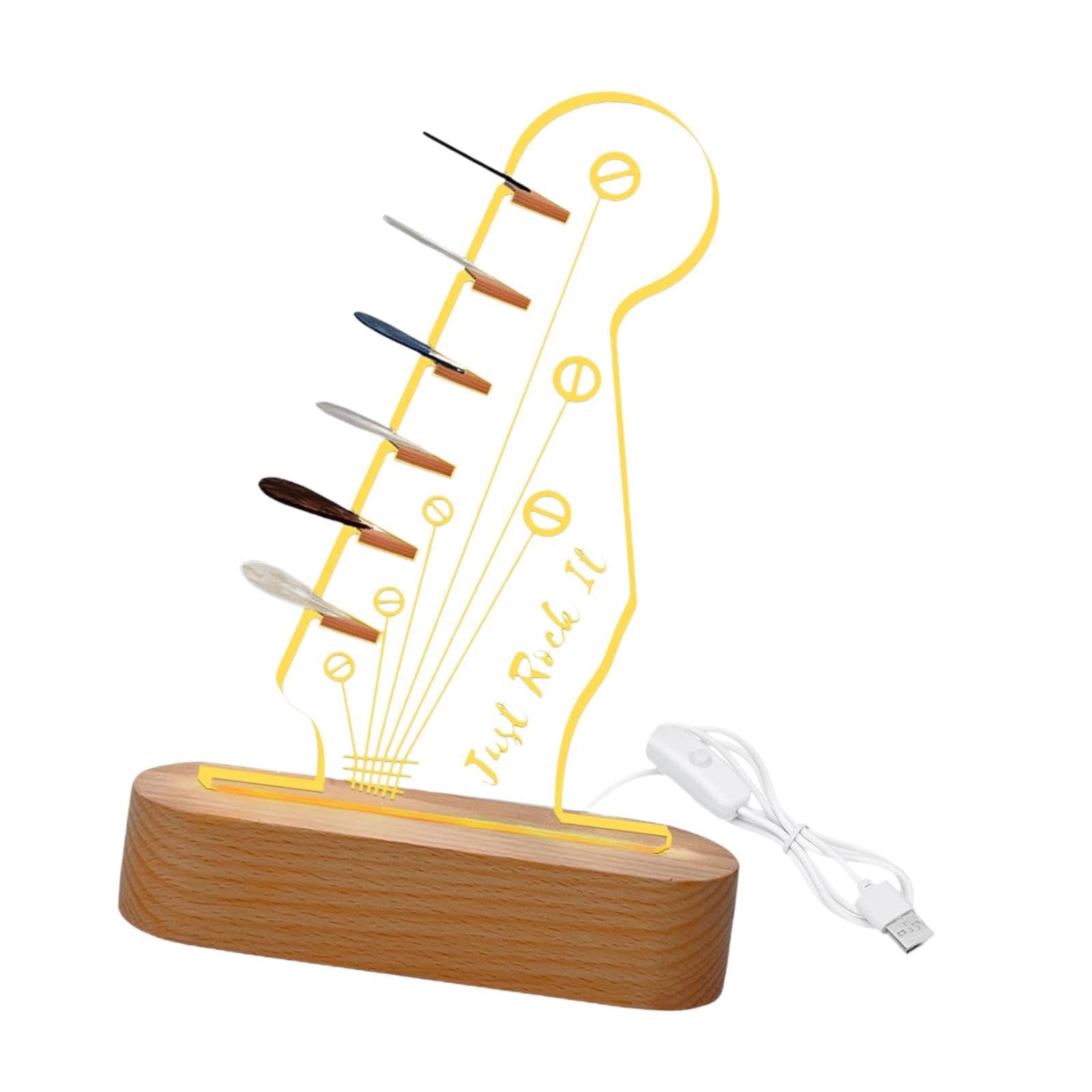 Bnflight Up Guitar Pick Holder Practical Music Gift Guitarists With Wooden Base|Musical Instruments & Gear | Guitars & Basses | 