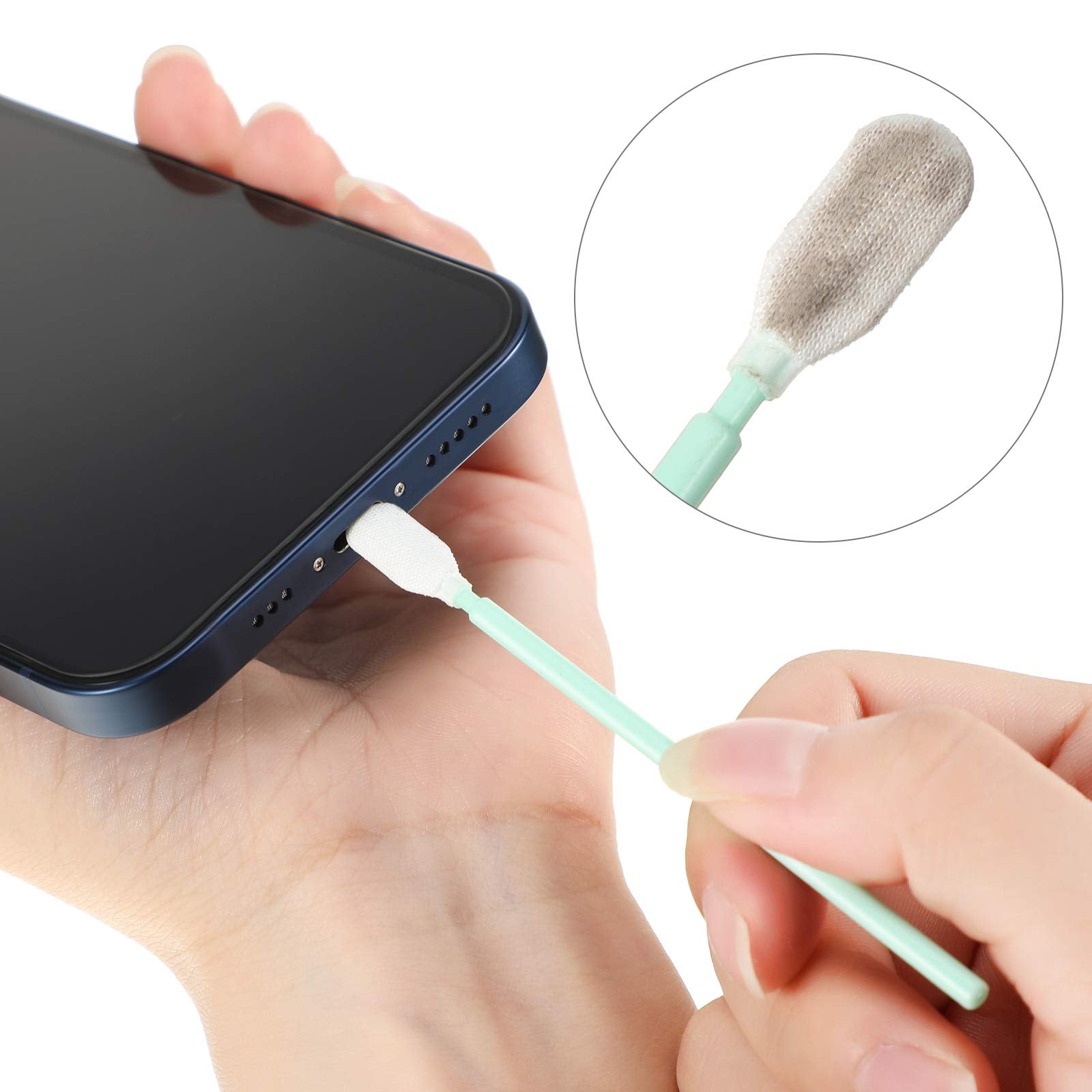 Frienda Anti Dust Plug Metal Phone Port Cover Compatible With Iphone 14/13/12/11 Lightning Connector Cleaning Tool Kit Phone Spe