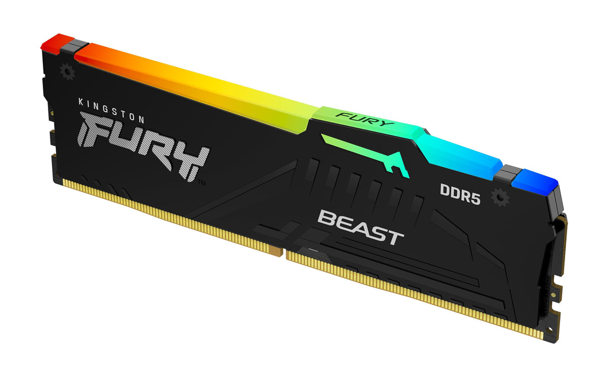 Kingston Fury Beast Rgb 16Gb 6400Mt/S Ddr5 Cl32 Desktop Memory | Amd Expo | Plug N Play | Single Module | Kf564C32Bbea 16