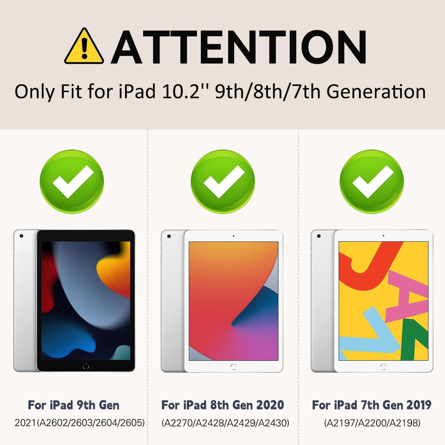 Bmouo Case For Ipad 9Th/8Th/7Th Generation  10.2 Inch 2021/2020/2019 With Screen Protector, 360 Rotating Stand Hand & Shoulder S