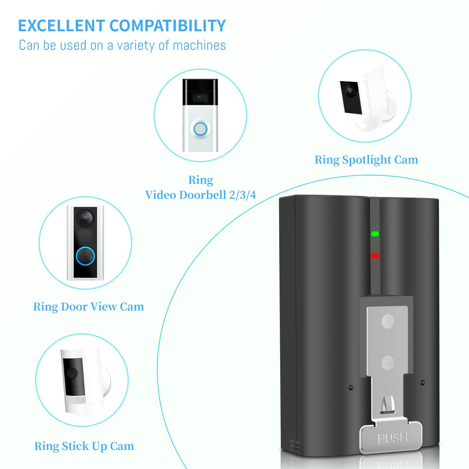 2 Packs 6040Mah Rechargeable V4 Battery With Usb Charger Station For Ring Doorbell Camera 2/3/4, Spotlight Camera And Stick Up C