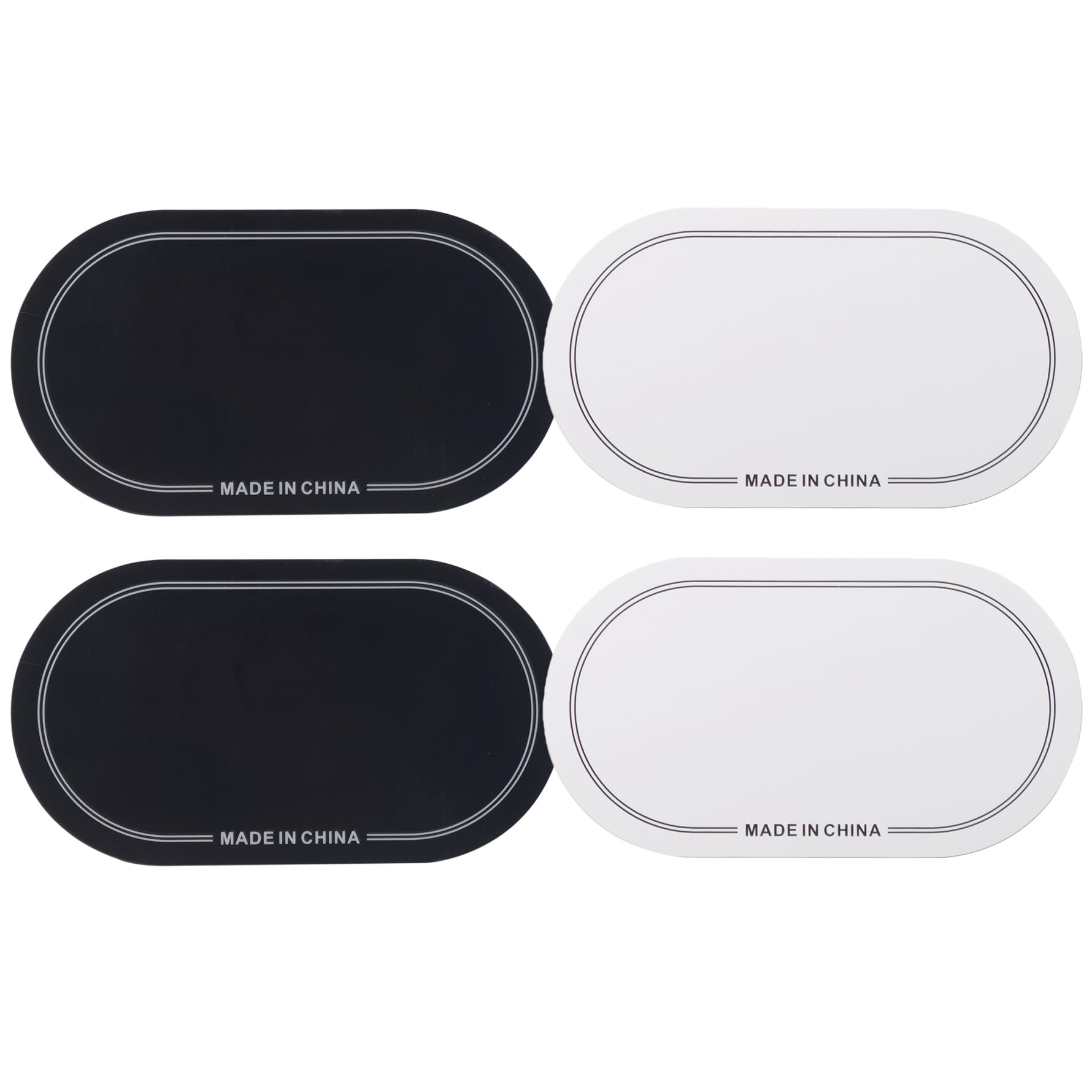 Rockhouse 4Pcs Bass Drum Double Pedal Patch, Self-Adhesive Drumhead Protector Stickers Mute Pad for Kick Drum Percussion Accesso