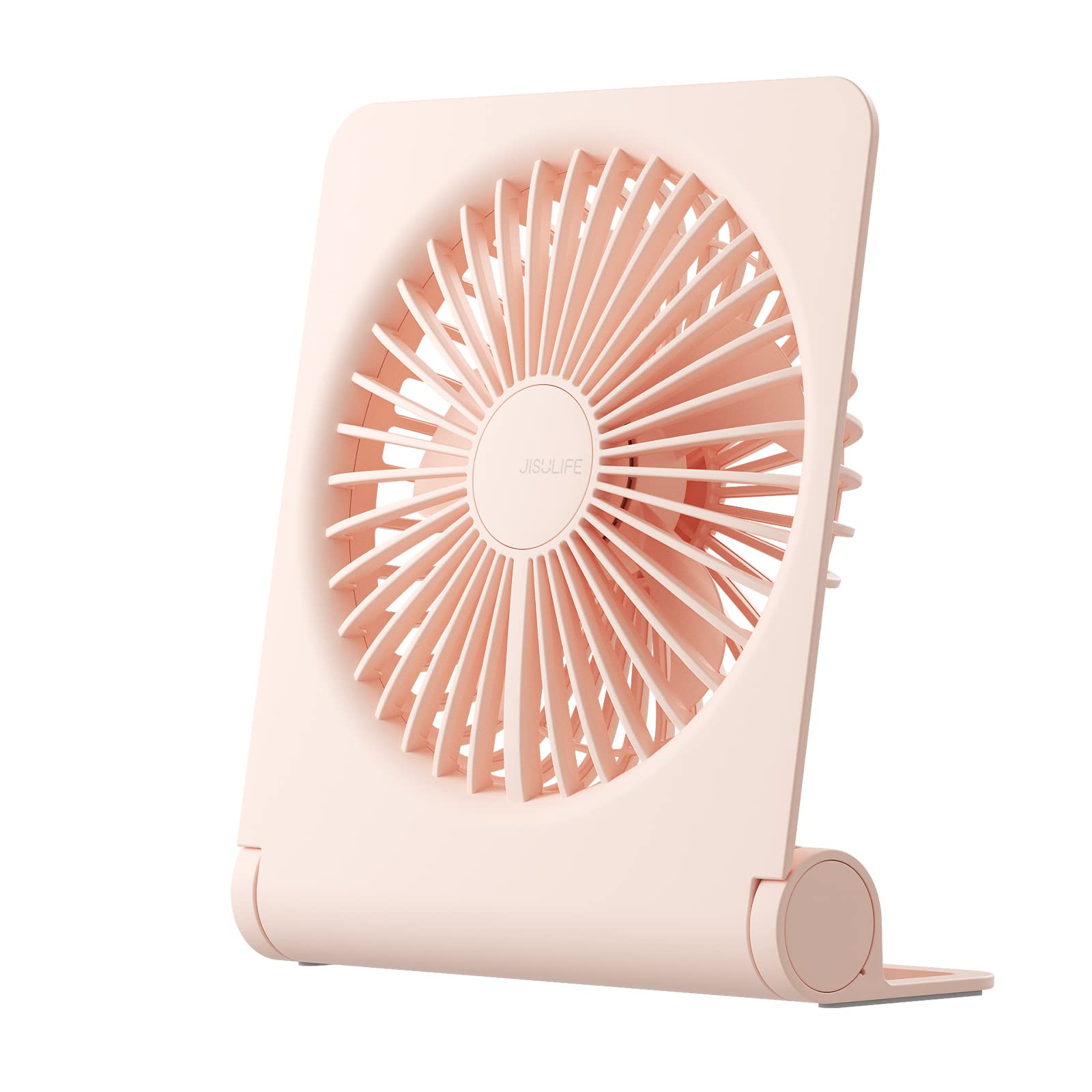 Jisulife Small Desk Fan, Portable Usb Rechargeable Fan, 160 Tilt Folding Personal Mini Fan With 2000Mah Battery, Strong Wind, Ul