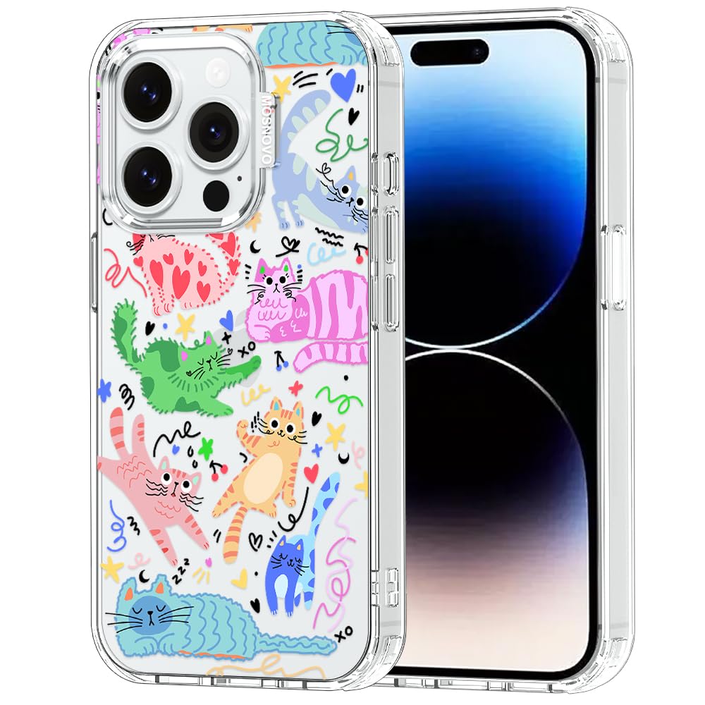 MOSNOVO for iPhone 14 Pro Case, Shockproof Military-Grade Protection 6.6ft Drop Tested, Clear Phone Case for iPhone 14 Pro, Dood