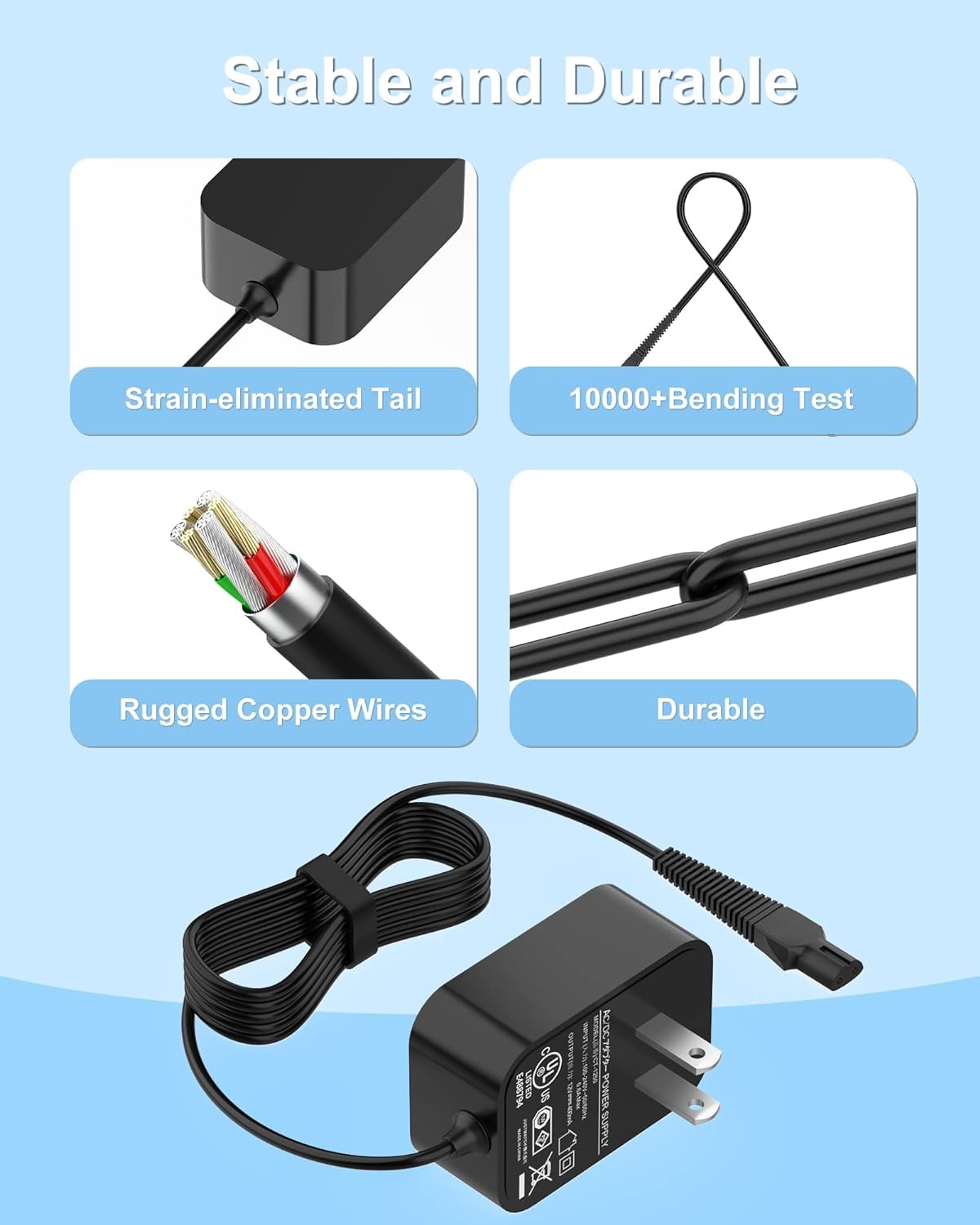 Fgieu 12V Shaver Charger For Braun Series 7 9 3 5 1 Xt5 Electric Razor 3040S 340S 9385Cc 370 720 760Cc 790Cc 720S 4 7865Cc 9090C