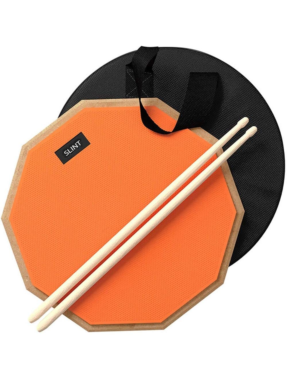 Slint 12 Inch Snare Drum Practice Pad And Sticks   Double Sided Silent Practice Drum Pad And Sticks & Storage Bag For 4 Inch Sna