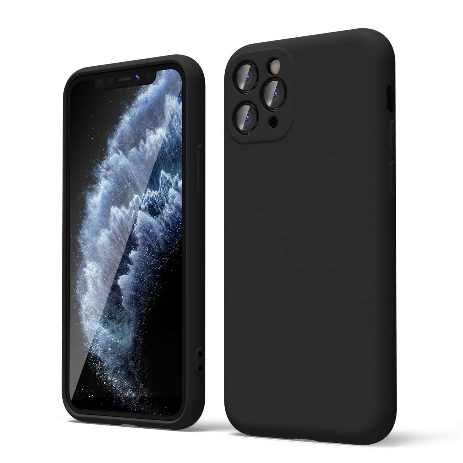 Oakxco For Iphone 11 Pro Phone Case Liquid Silicone, Thin Slim Soft Rubber Gel Tpu Plain Simple Cover For Women Girl Cute, Matte