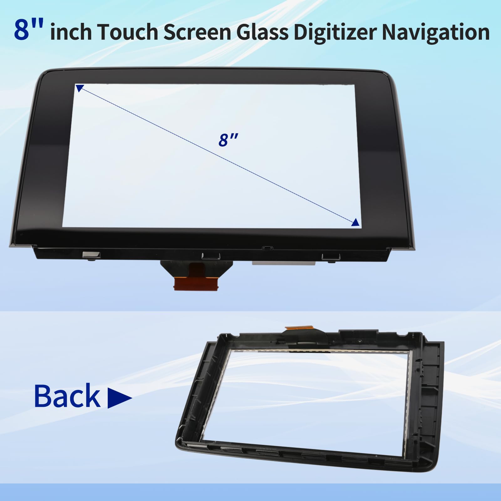 Getfarway 8'' Inch Touch Screen Glass Digitizer Navigation Replacement Fit For Mazda Cx9 Cx 9 2016 2017 2018 2019 Replace# Tk49