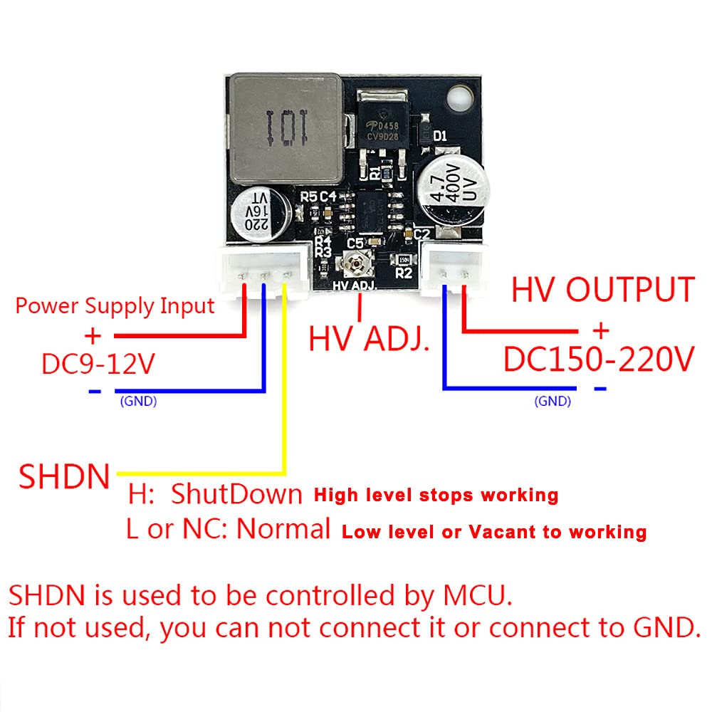 Dc 12V To 150V 220V 170V Dc High Voltage Boost Power Supply Module For Qs30 1 In 14 Vacuum Tube, Nixie Tubes Clock, Magic Eye (B