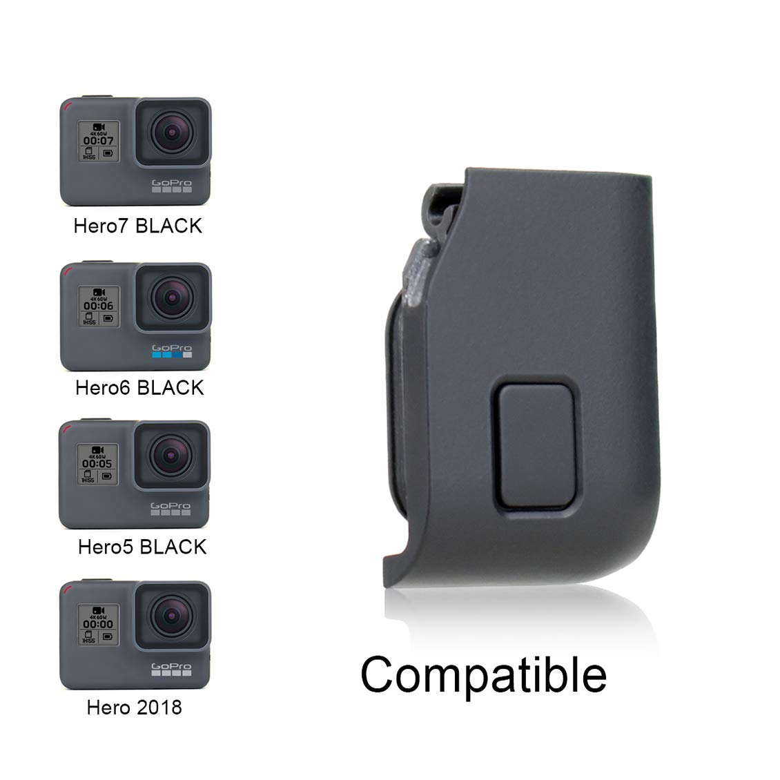Replacement Usb Side Door Cover For Gopro Hero 7 Black Camera Repair Part Accessories
