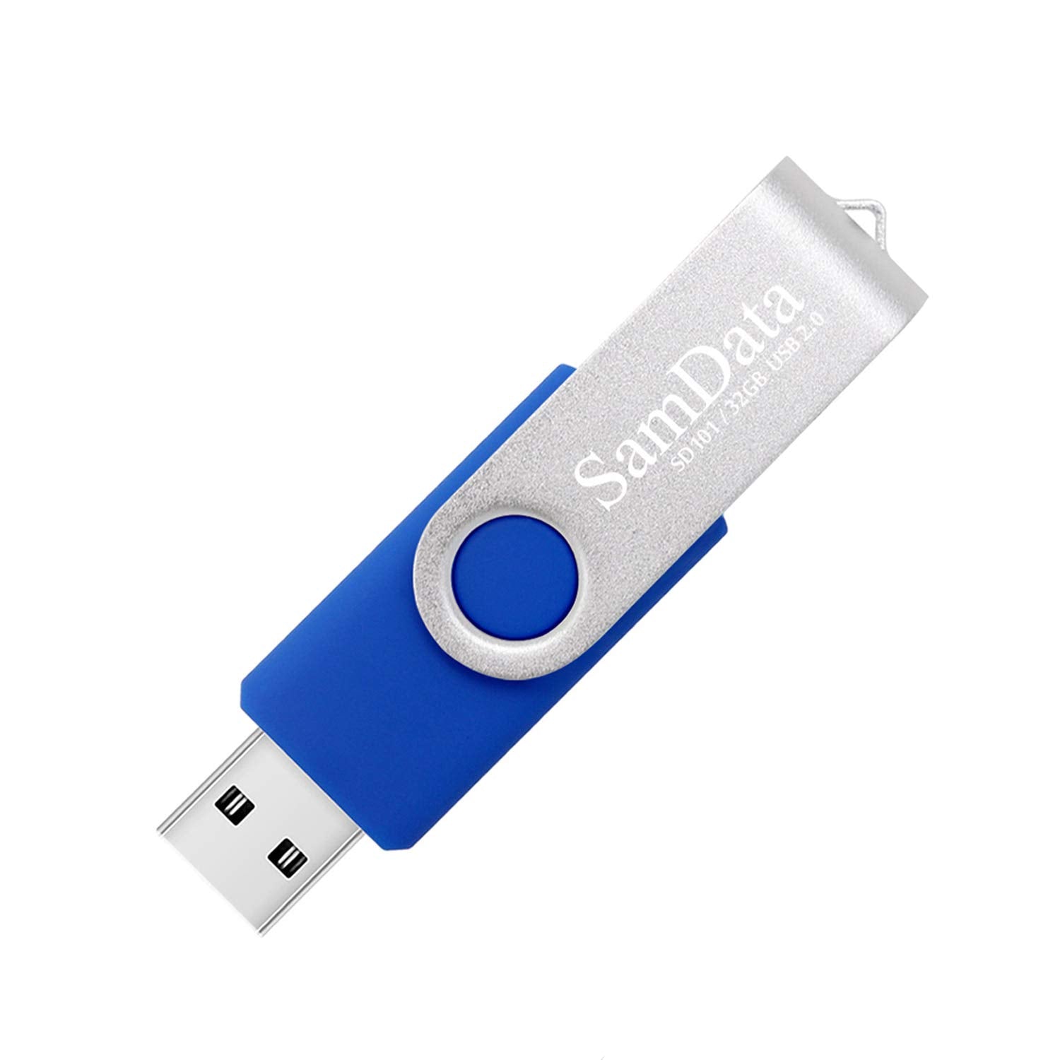 Samdata Usb 2.0 Flash Drive 32Gb, 4 Pack Thumb Drive Swivel Memory Stick External Storage (4 Colors: Blue Green Red Yellow)