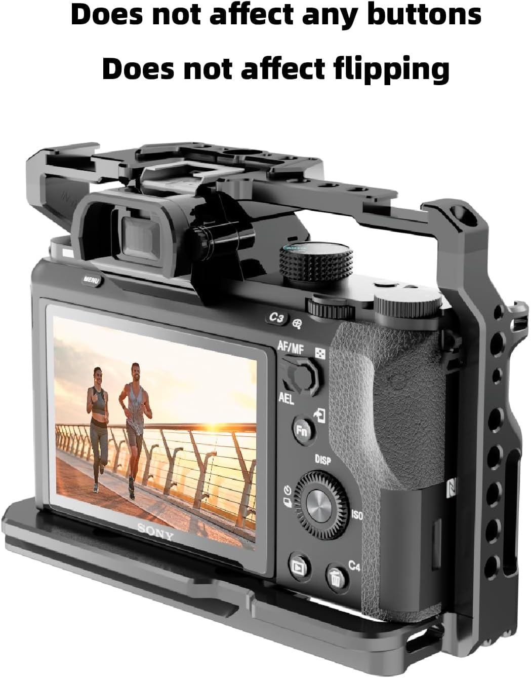 Kalofaye Aluminum Alloy Camera Cage Kit Replacement For Sony A7 M3 /Ariii / A7Iii / A7Ii / A7Sii / A7Rii With Top Handle Grip Wo