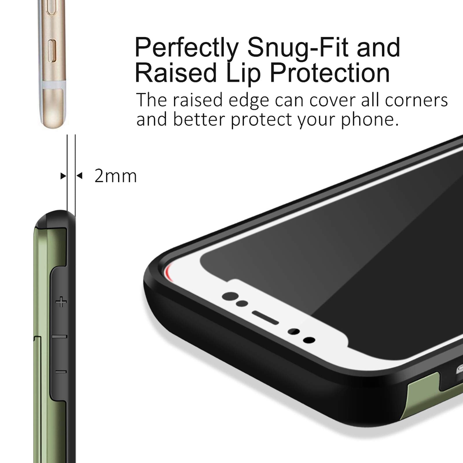 Samonpow For Iphone X/Xs Case Wallet Card Holder For Iphone 10 Case Wallet Card Holder Heavy Duty Shockproof Bumper Phone Case C
