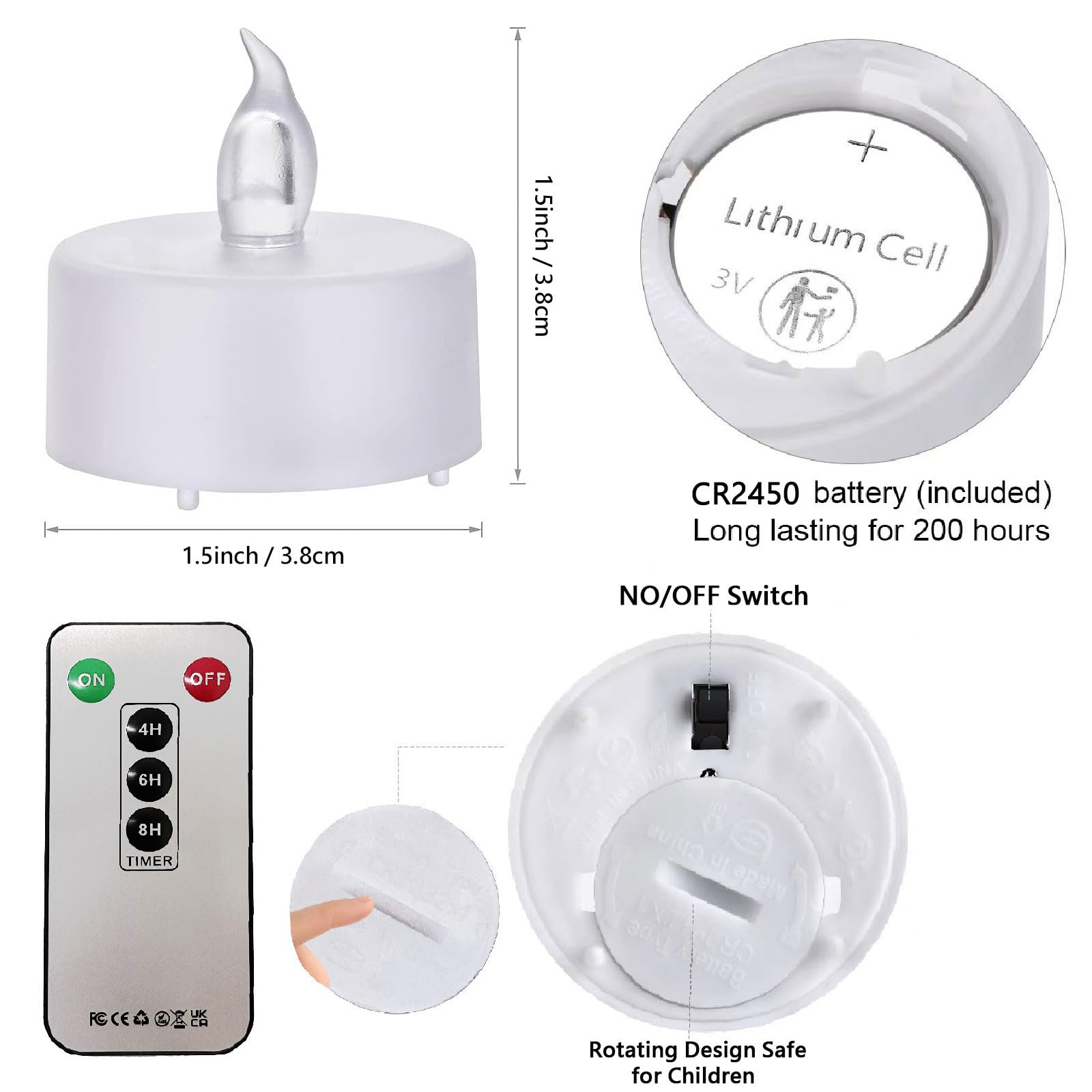 Flameless Led Tea Lights Candles With Remote And Timer,12Pack Battery Operated Electric Candle,Bright Flickering Votive Tealight