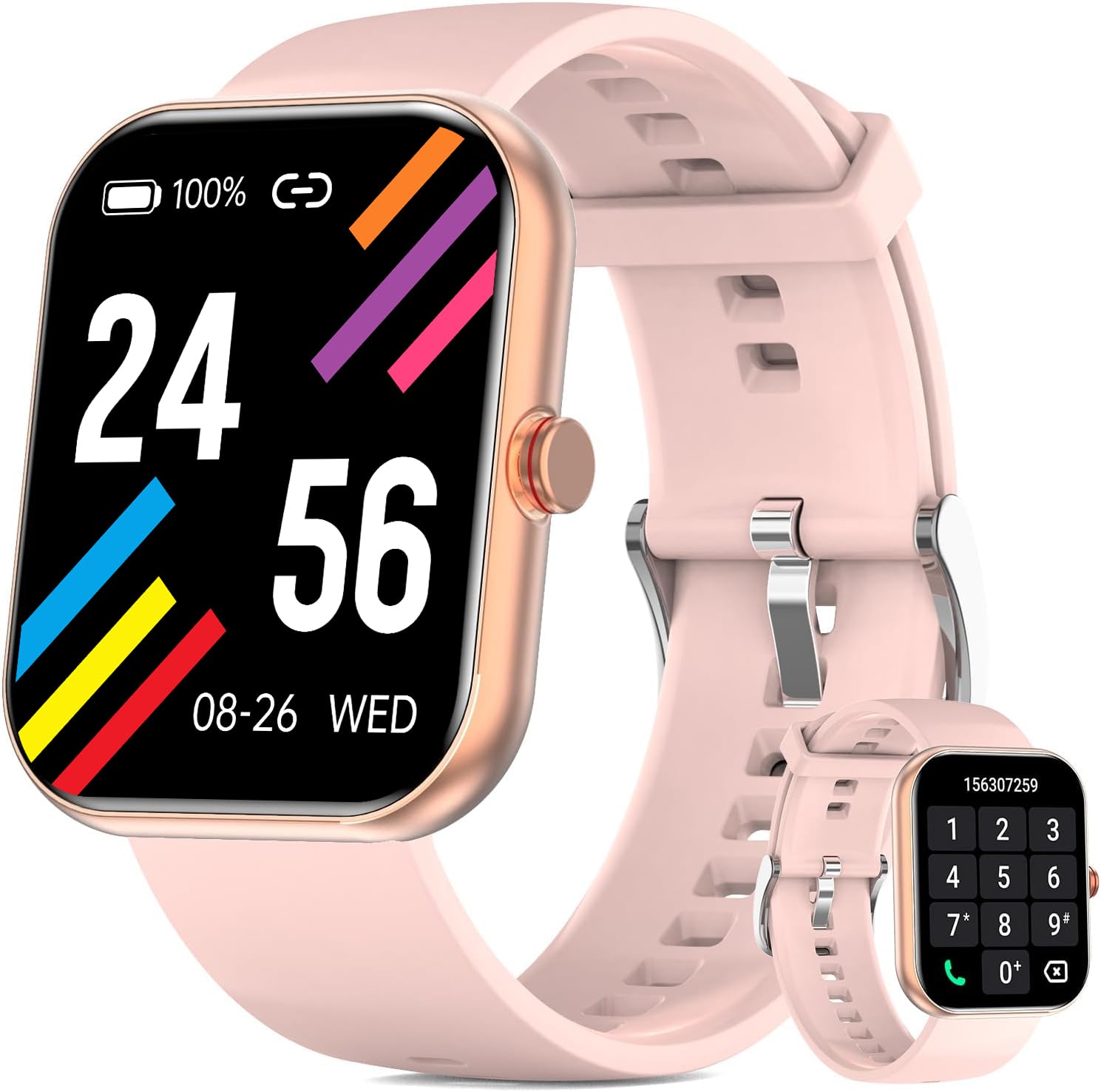 ganopterygon Smart Watch for Men & Women, 1.91  Fitness Tracker with Answer/Make Calls, IP68 Waterproof, 110+ Sports Modes, Hear