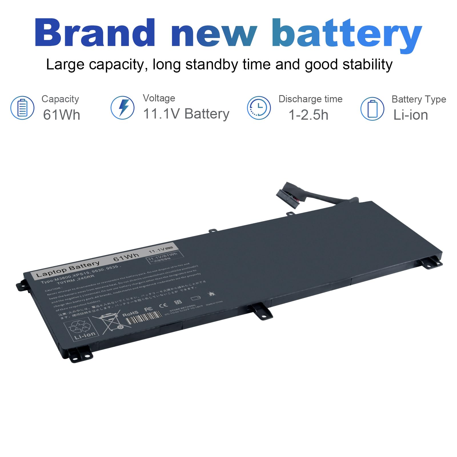 Replacement Laptop Battery For Dell Xps Xps 15 9530 (Bb8Flv1) 9535 P31F001 Precision M3800 15D 3728 15D 3828 15D 4528 4721 4723